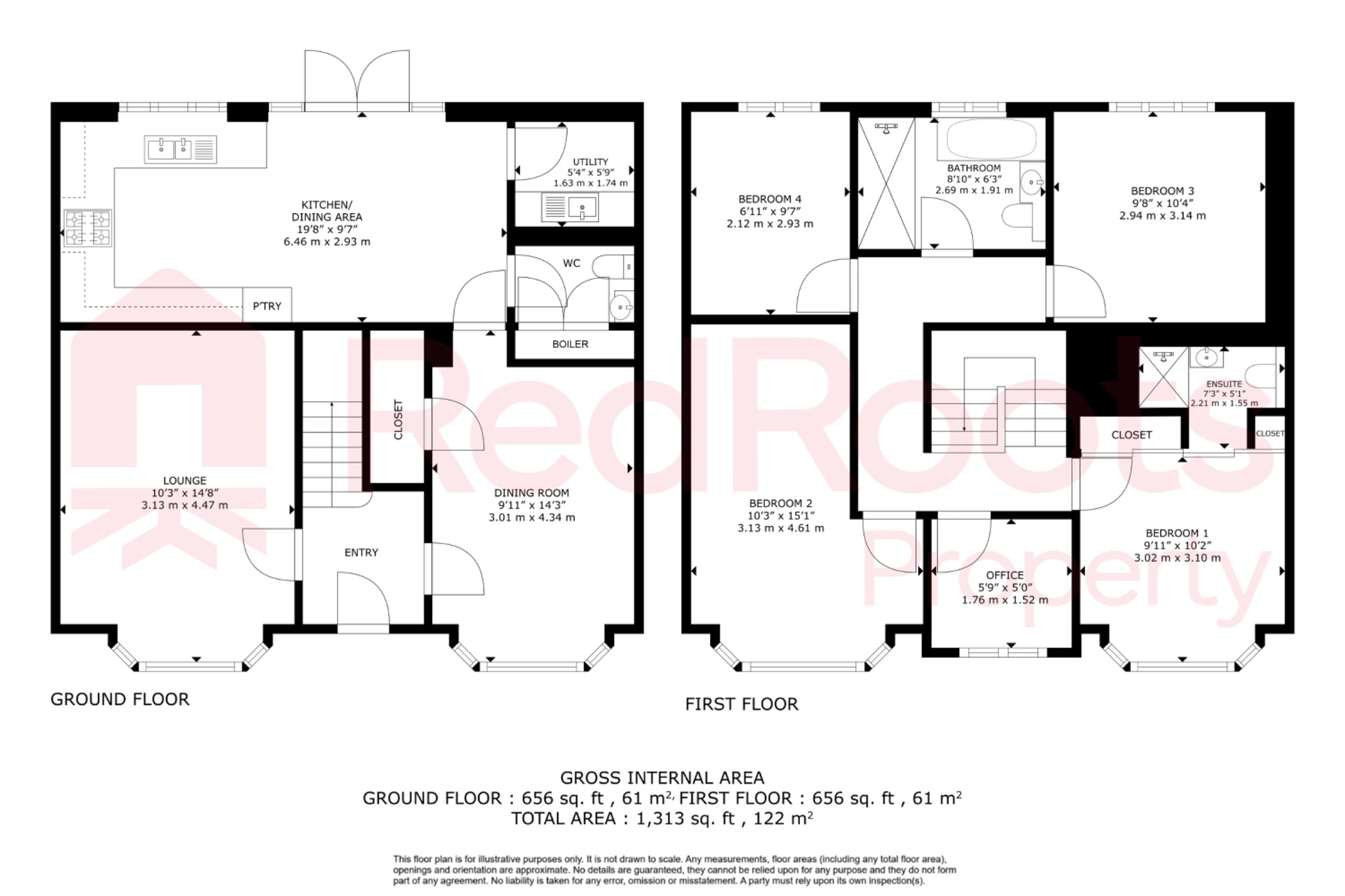 4 bed detached house for sale in Sprotbrough Road, Sprotbrough, Doncaster,  DN5 - Property floorplan