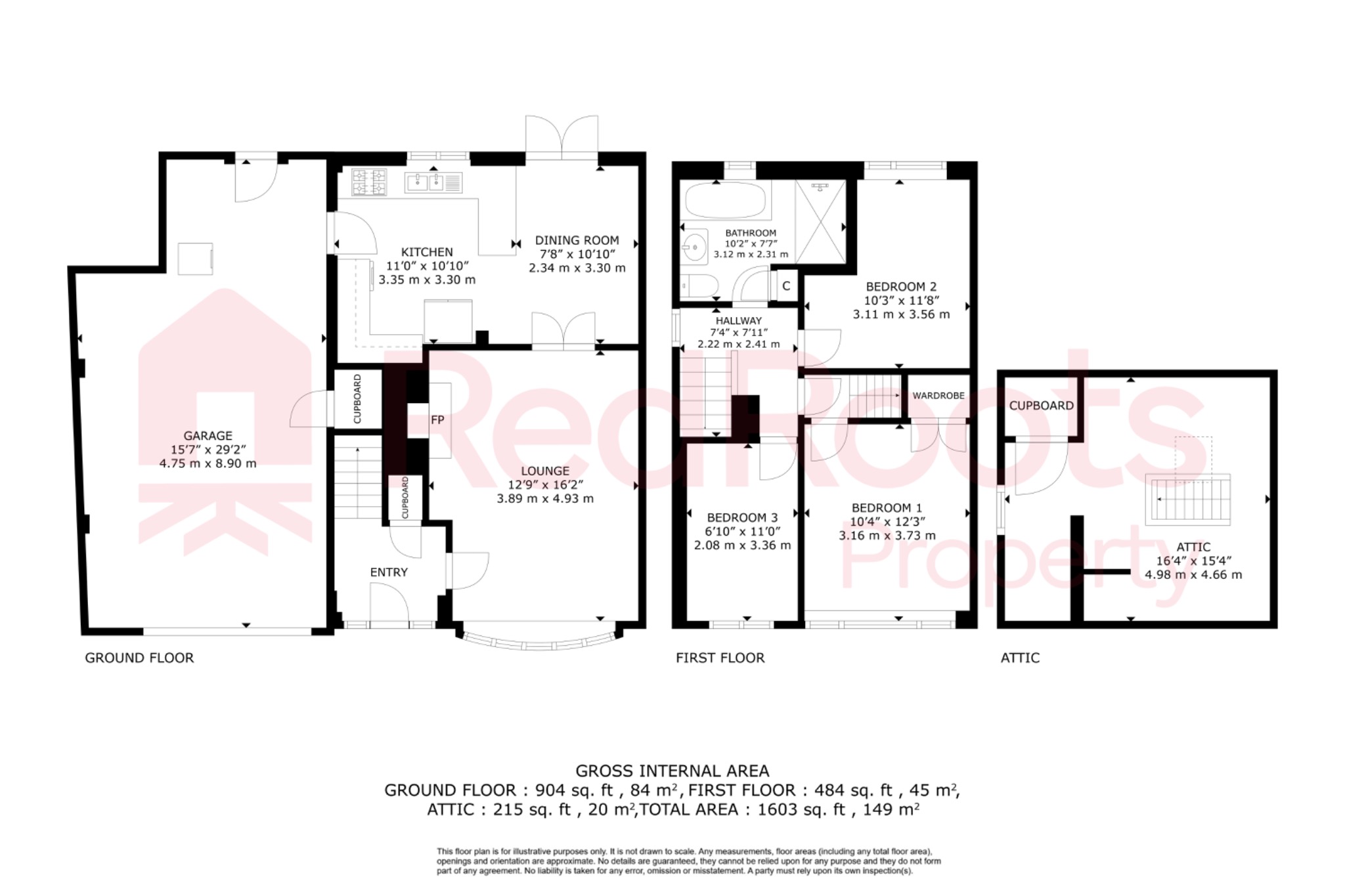 3 bed semi-detached house for sale in St. Davids Drive, Doncaster, South Yorkshire, DN5 - Property floorplan