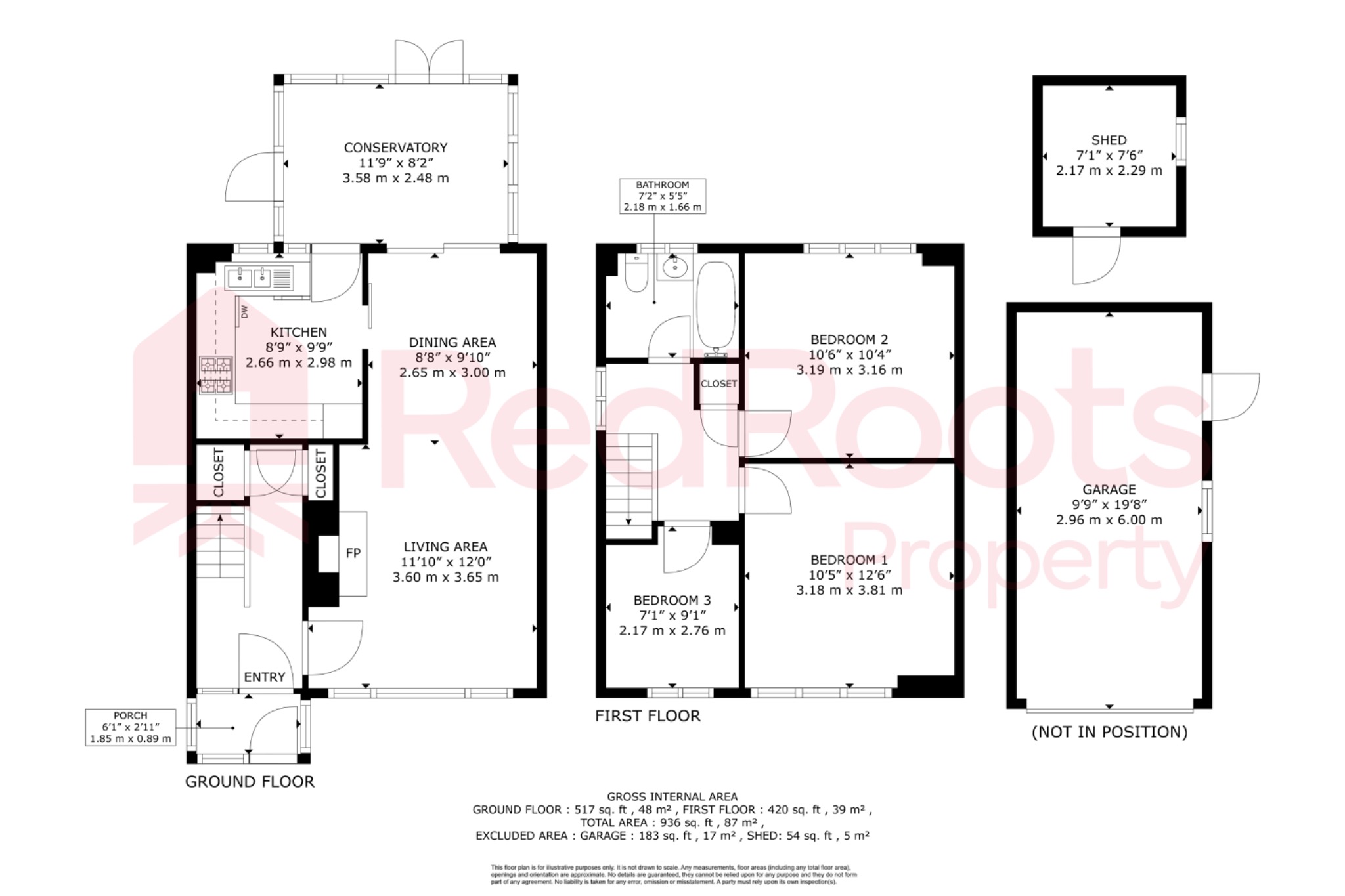 3 bed bungalow for sale in Kempton Park Road, Cusworth, Doncaster, DN5 - Property floorplan