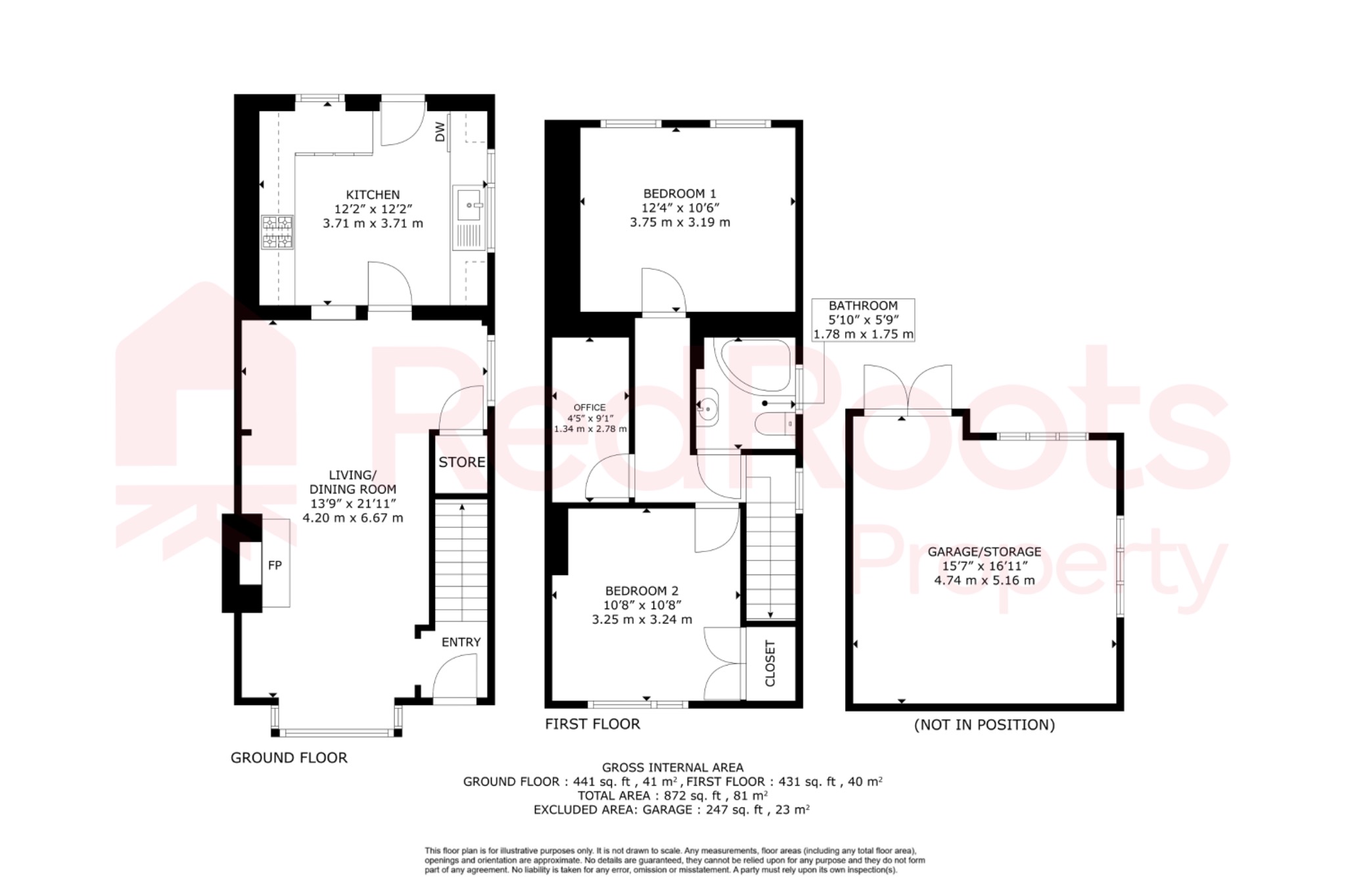2 bed semi-detached house for sale in Shakespeare Avenue, Sprotbrough, Doncaster, DN5 - Property floorplan