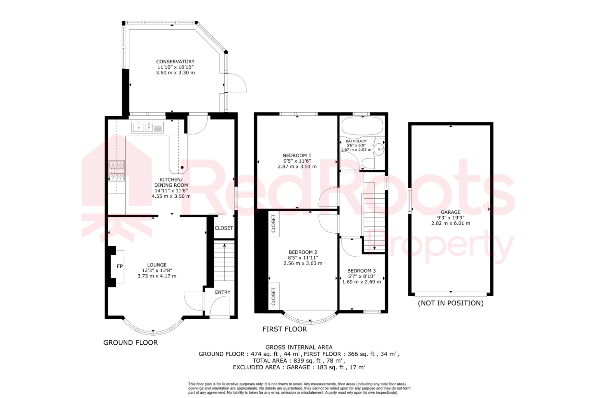 3 bed semi-detached house for sale in Ingleborough Drive, Sprotbrough, Doncaster, DN5 - Property floorplan
