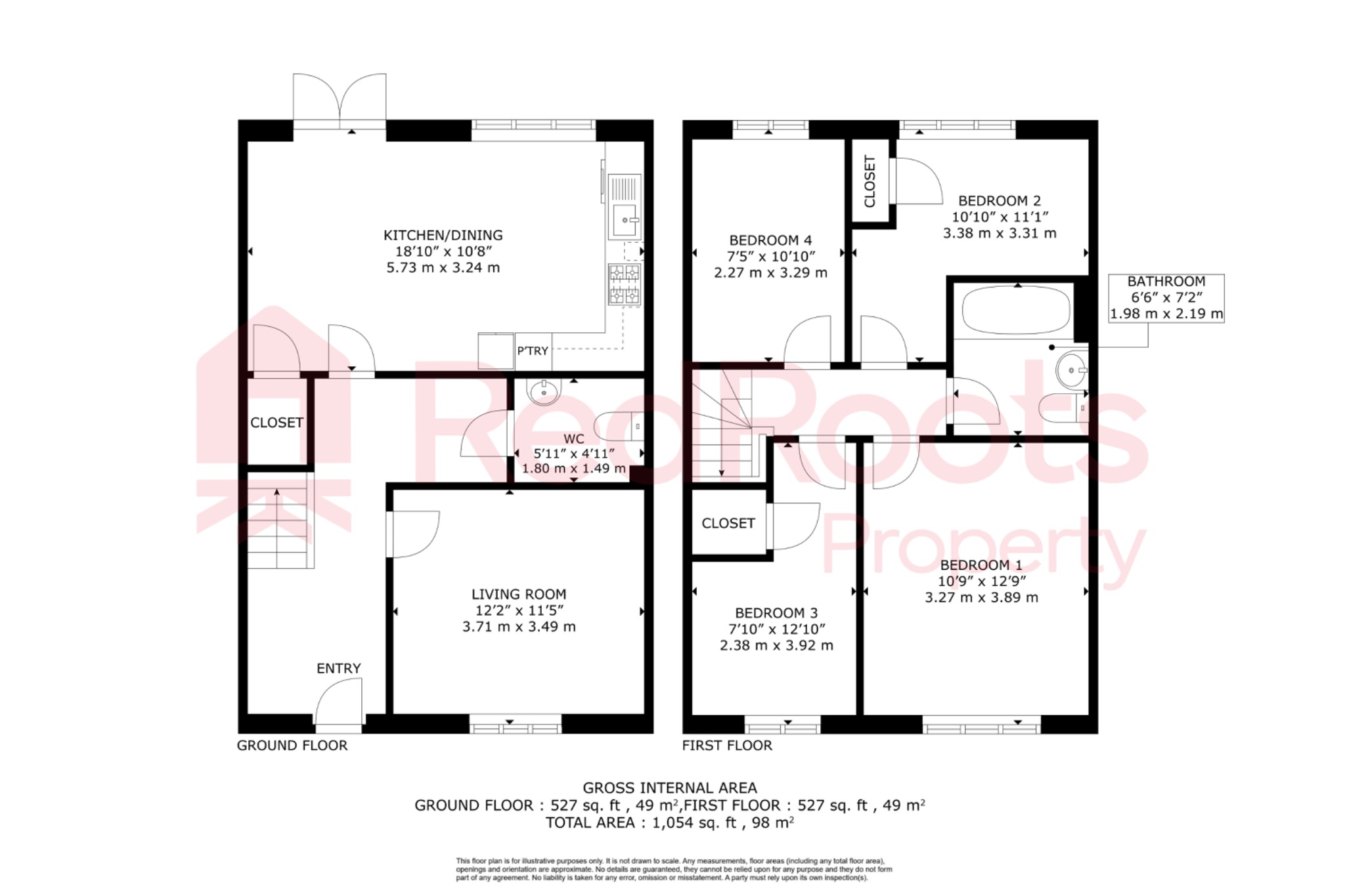 4 bed semi-detached house for sale in Daisy Drive, Sprotbrough, Doncaster, South Yorkshire, DN5 - Property floorplan