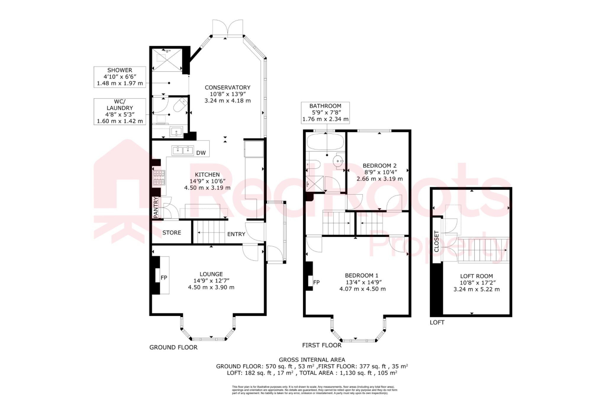 2 bed semi-detached house for sale in Cusworth Lane, Doncaster, South Yorkshire, DN5 - Property floorplan