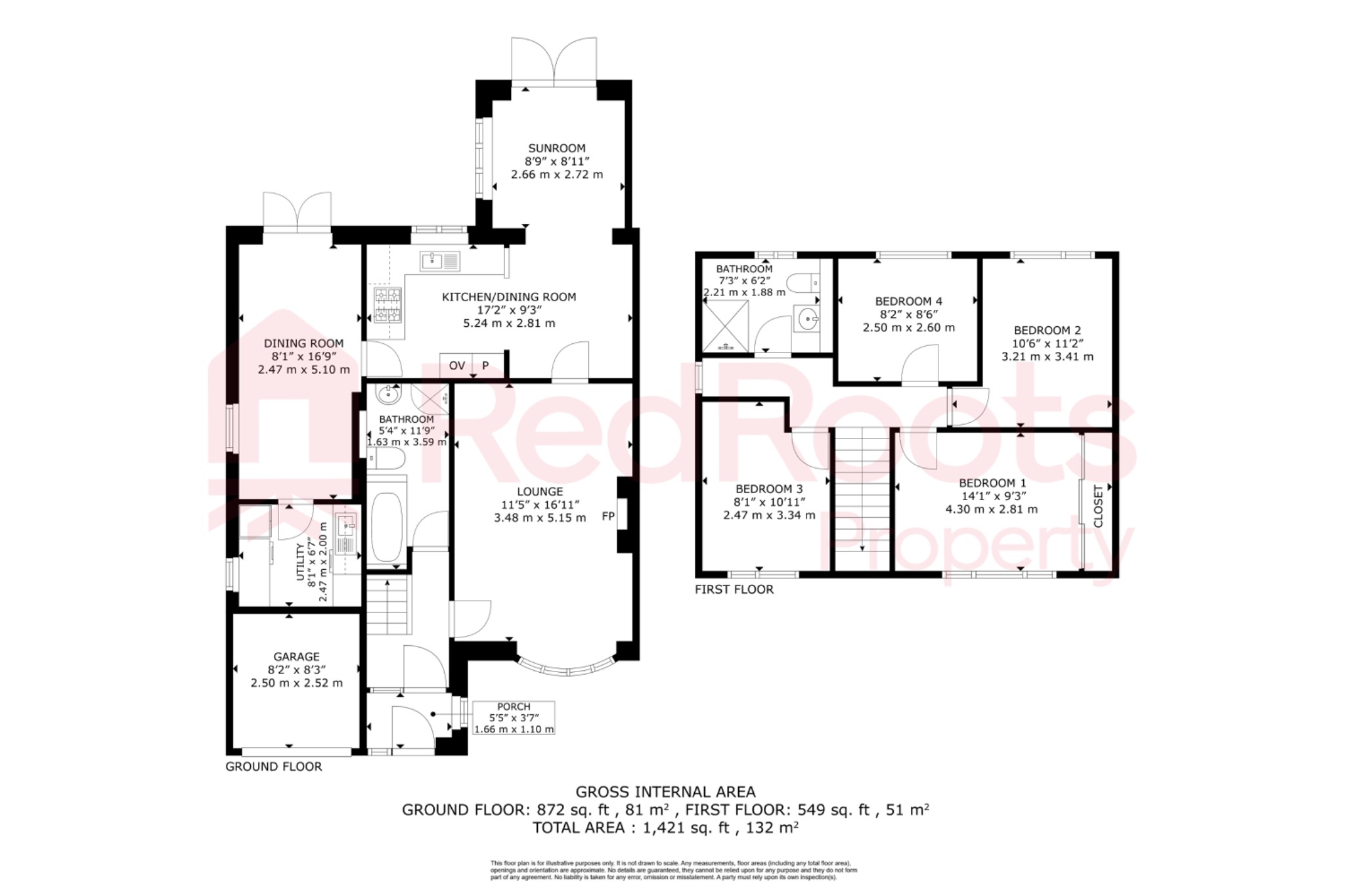 4 bed semi-detached house for sale in Clifton Drive, Sprotbrough, Doncaster, DN5 - Property floorplan
