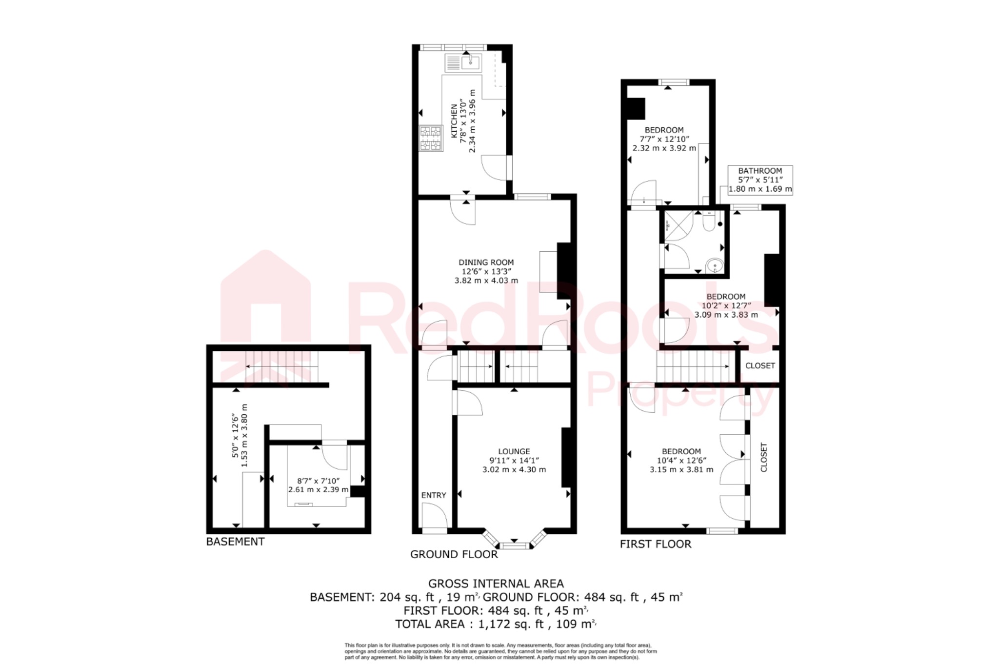 3 bed terraced house for sale in Stanhope Road, Doncaster, South Yorkshire, DN1 - Property floorplan