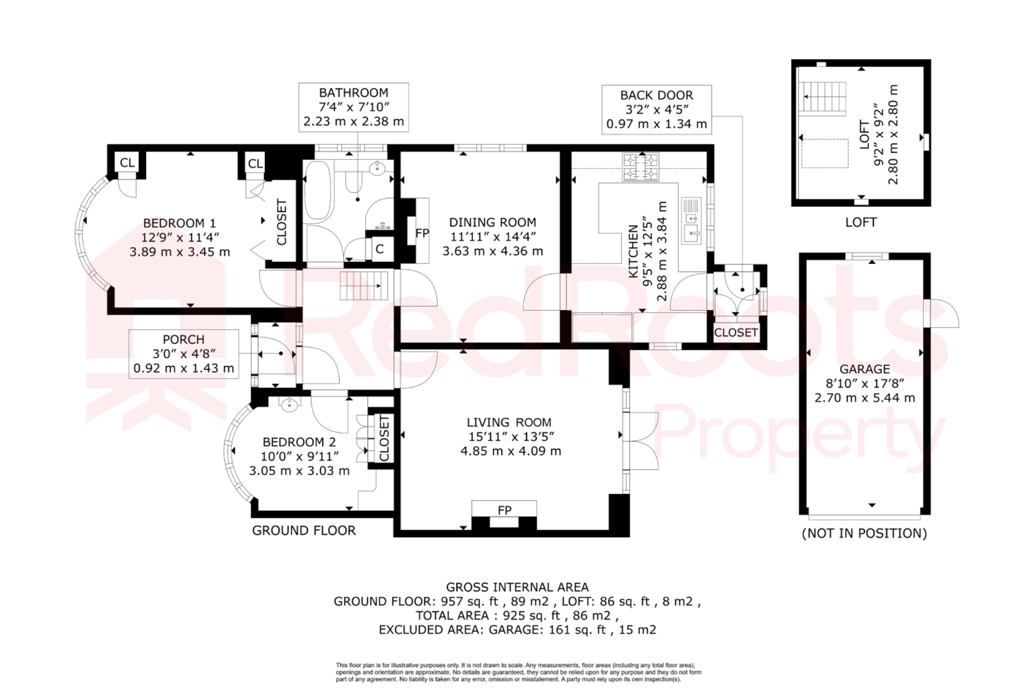 2 bed detached bungalow for sale in Mill Lane, Warmsworth, Doncaster, South Yorkshire, DN4 - Property floorplan