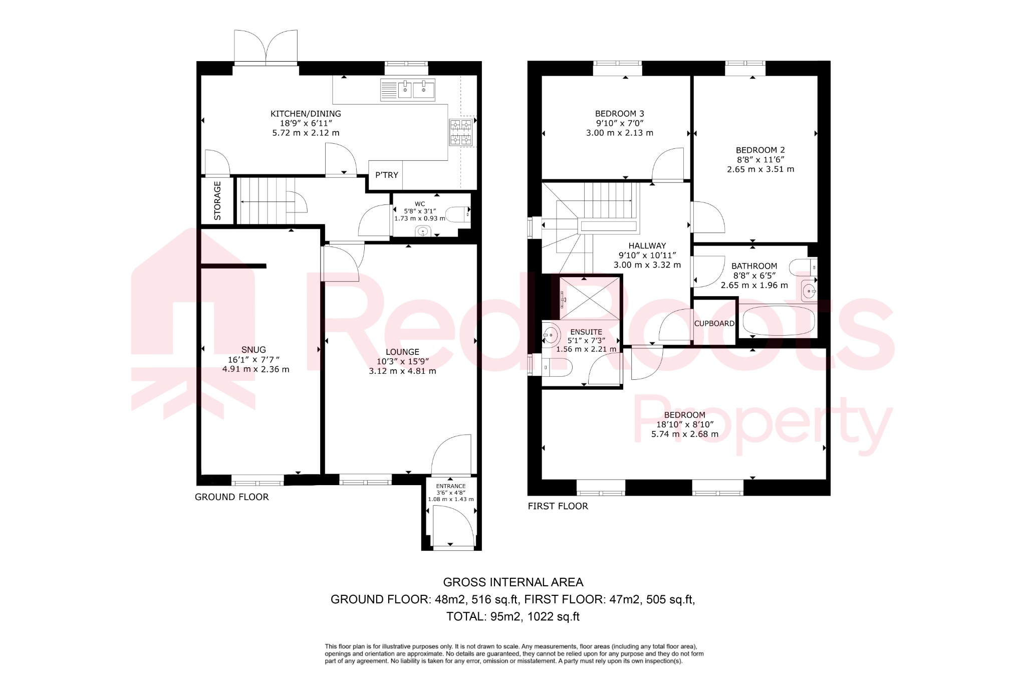 3 bed semi-detached house for sale in Dutchman Way, Bessacarr, DN4 - Property floorplan