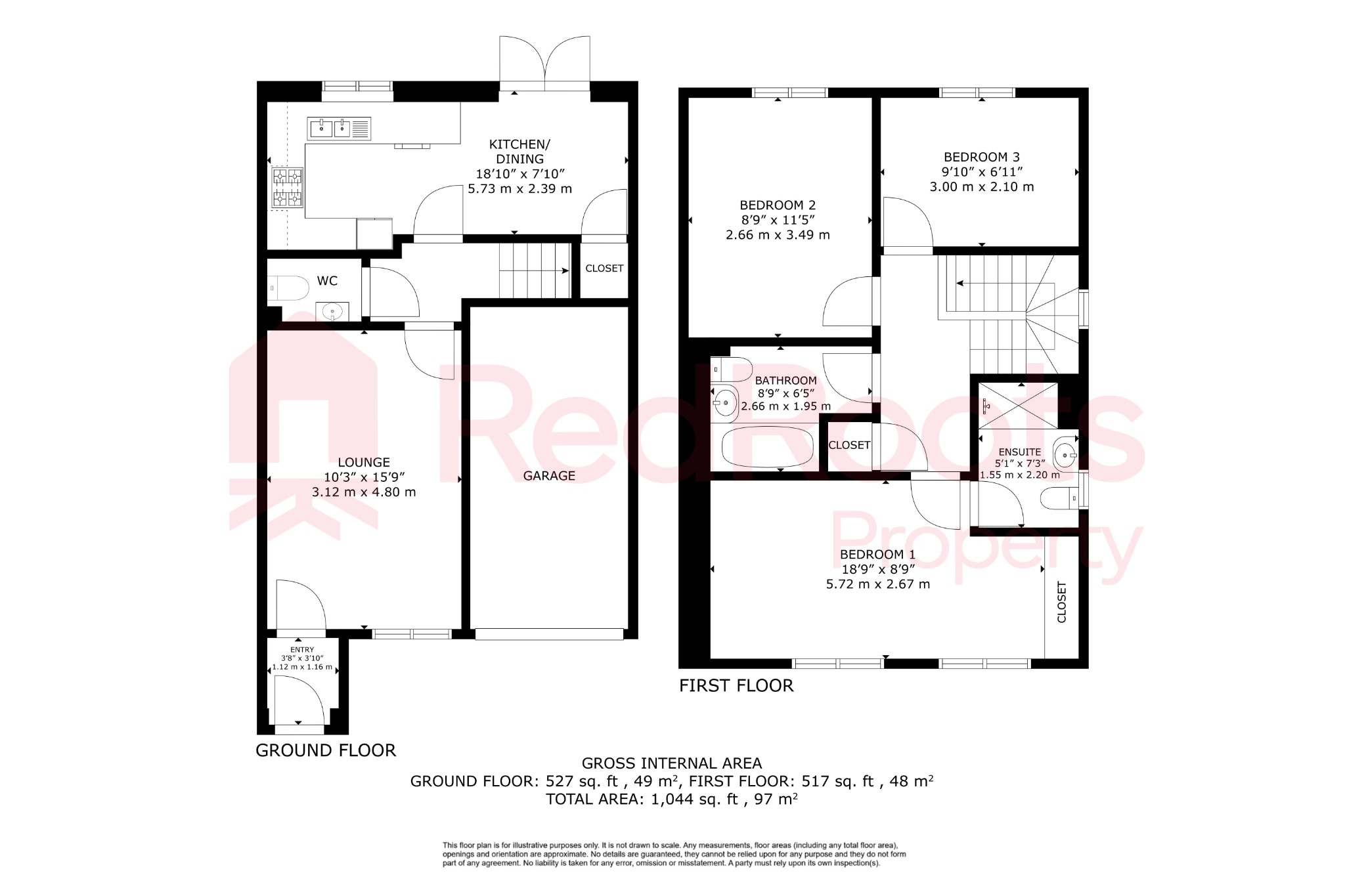 3 bed semi-detached house for sale in Lincoln Close, Doncaster, South Yorkshire, DN4 7GA - Property floorplan