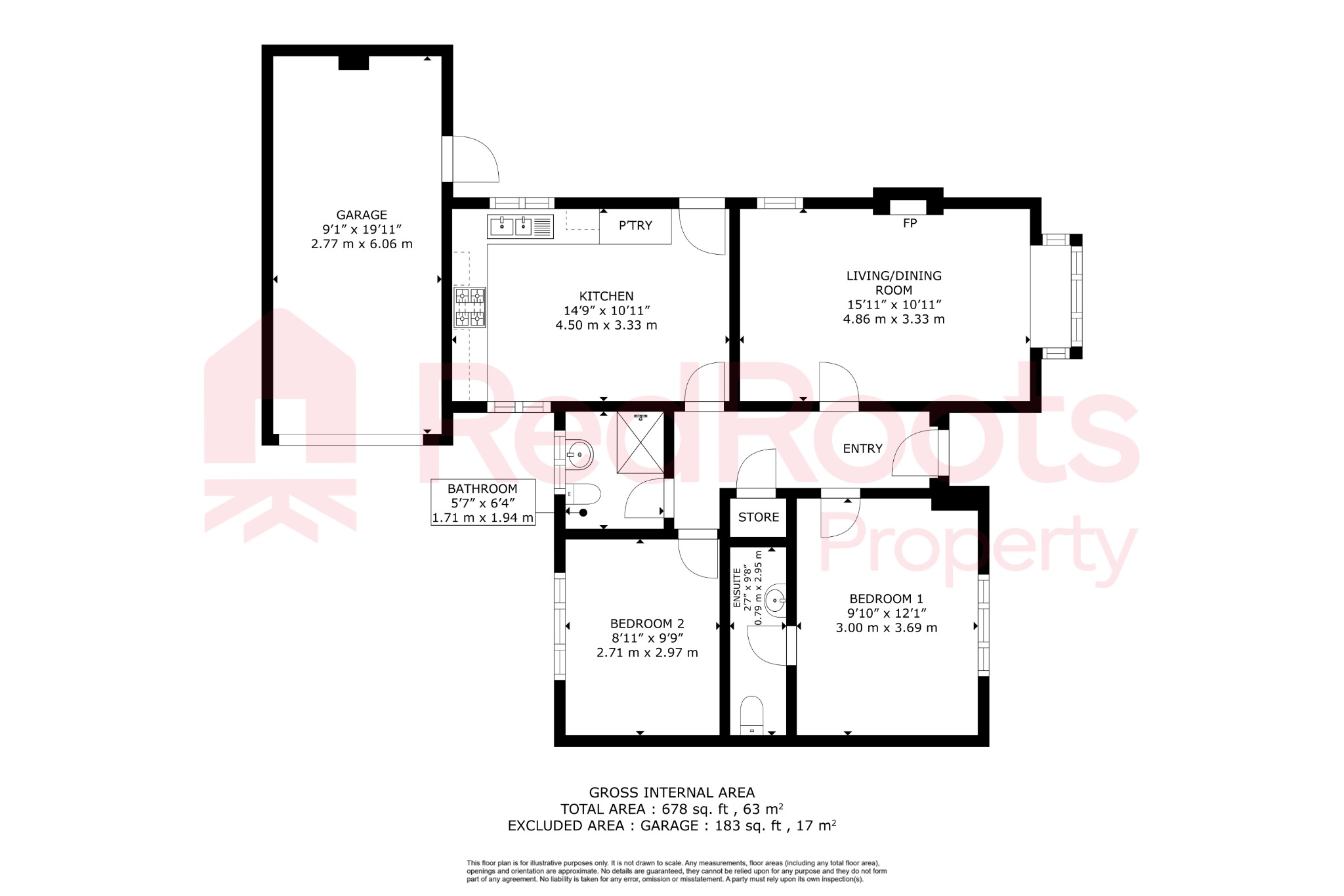 2 bed detached bungalow for sale in Binks Court, Brethergate, Westwoodside, Doncaster, Lincolnshire, DN9 2AU - Property floorplan