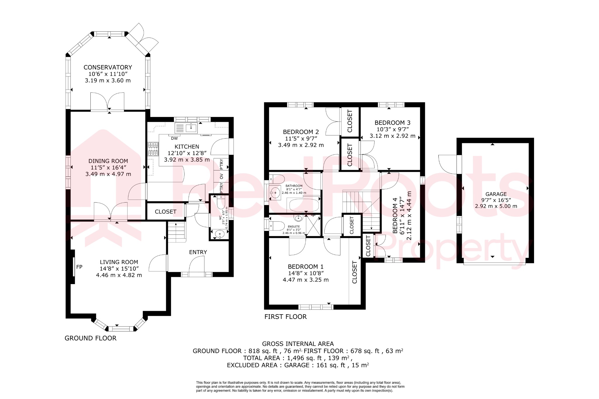 4 bed detached house for sale in Fields Close, Epworth, Doncaster, Lincolnshire, DN9 1TL - Property floorplan