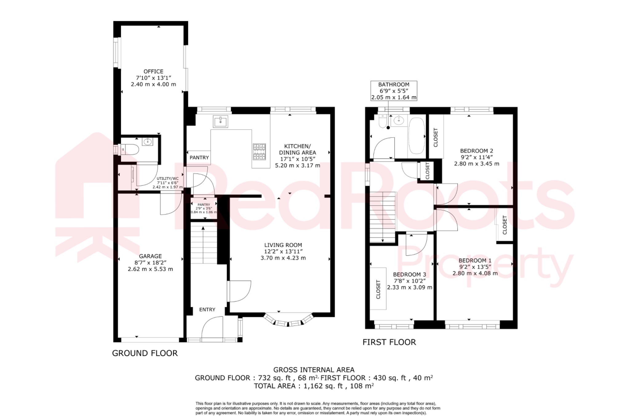 3 bed semi-detached house for sale in Hills Close, Sprotbrough, Doncaster, DN5 - Property floorplan