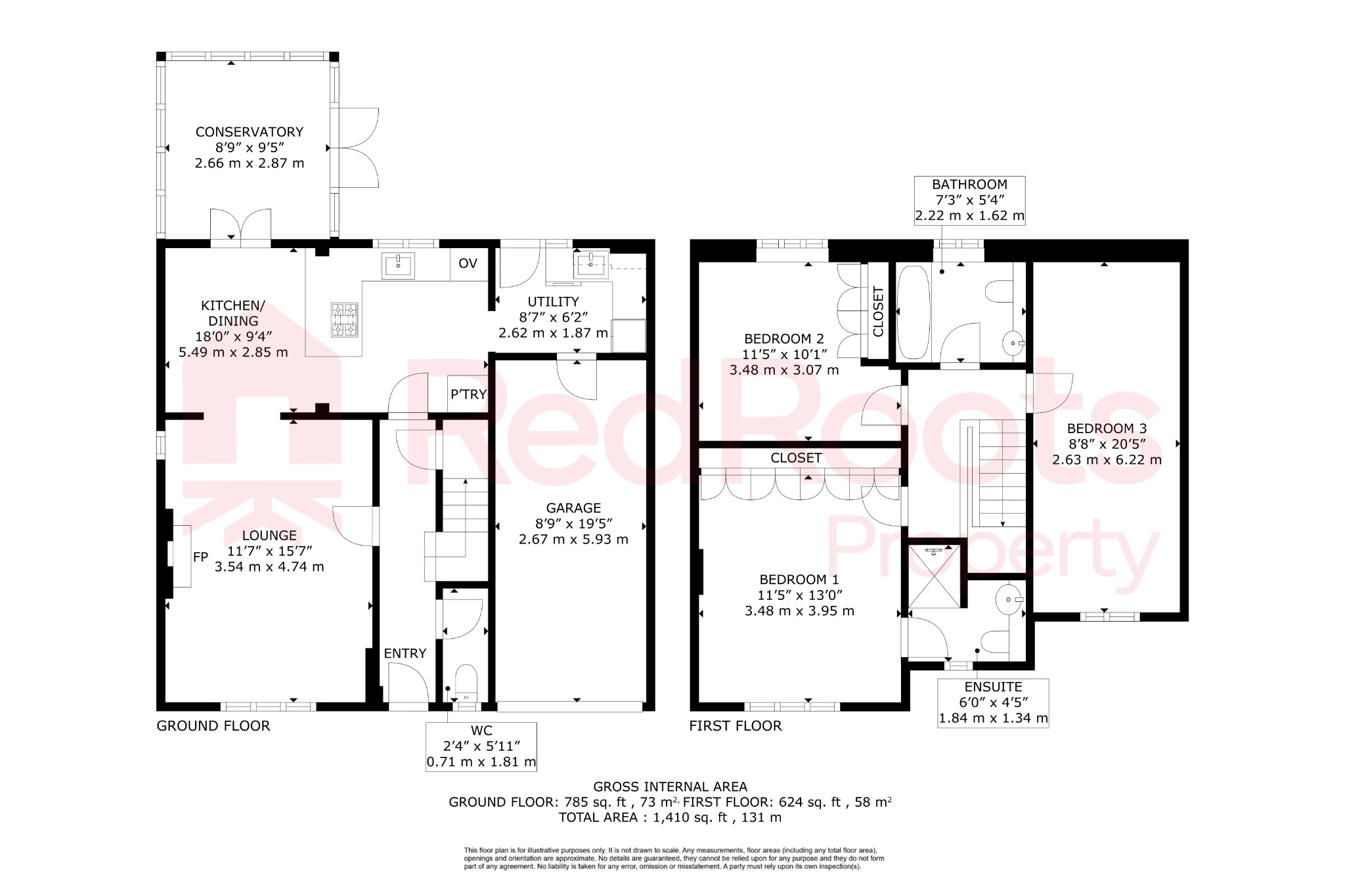 3 bed detached house for sale in Massey Close, Epworth, Doncaster, Lincolnshire, DN9 1TN - Property floorplan