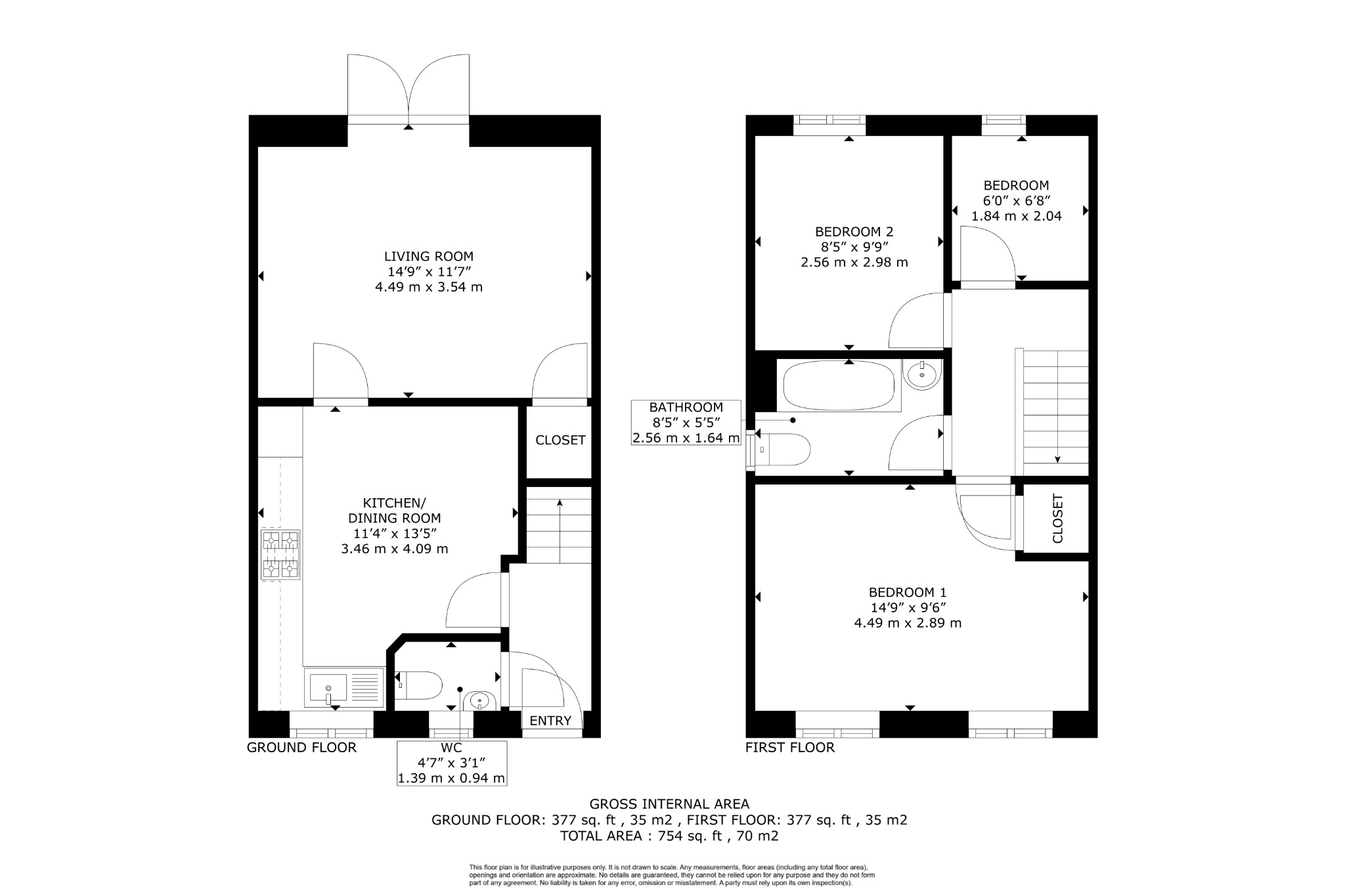 3 bed semi-detached house for sale in Garratt Way, Thorne, Doncaster, South Yorkshire, DN8 5EW - Property floorplan