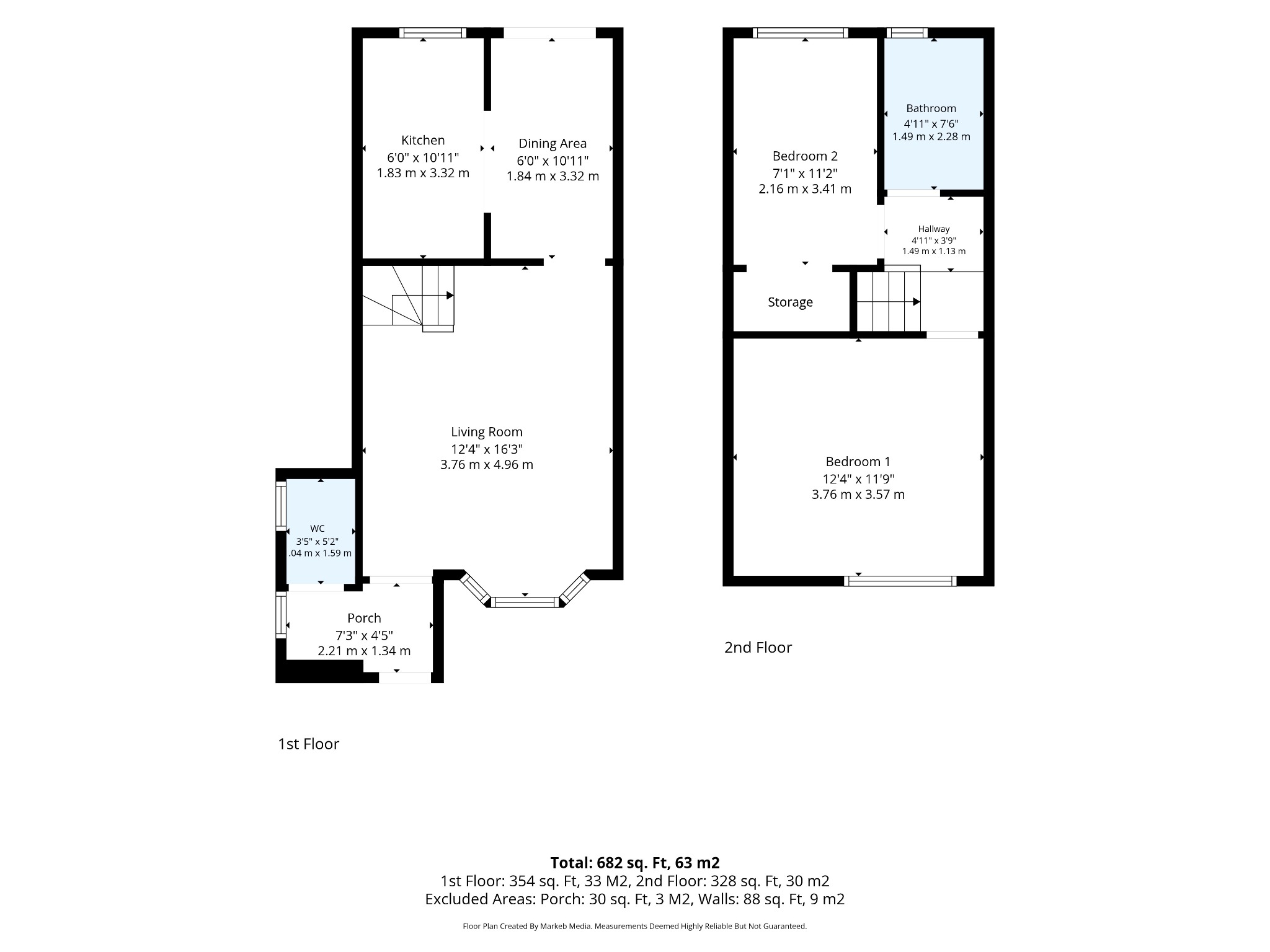 2 bed end of terrace house for sale in Baildon Way, Skelmanthorpe, HD8 9GY - Property floorplan