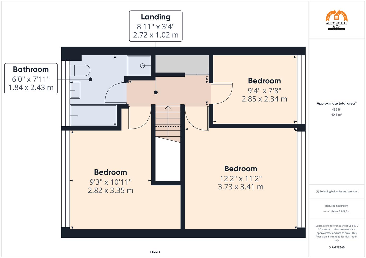 3 bed terraced house for sale in Falkland Way, Solihull - Property Floorplan