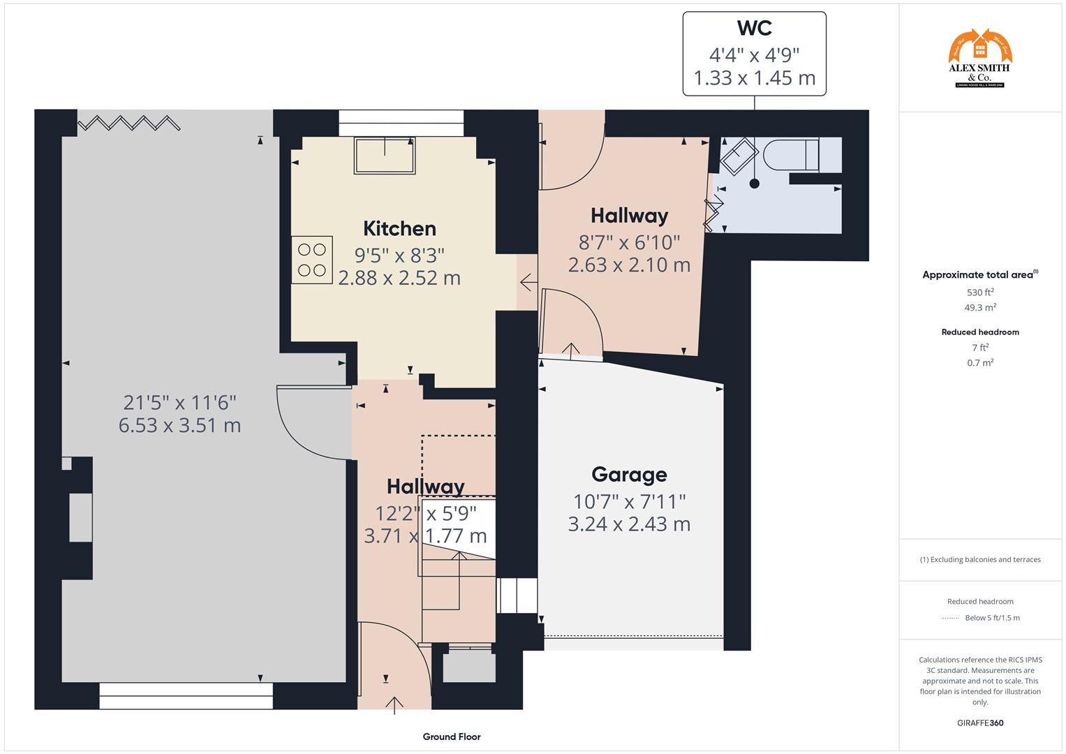2 bed town house for sale in Nearmoor Road, Birmingham - Property Floorplan