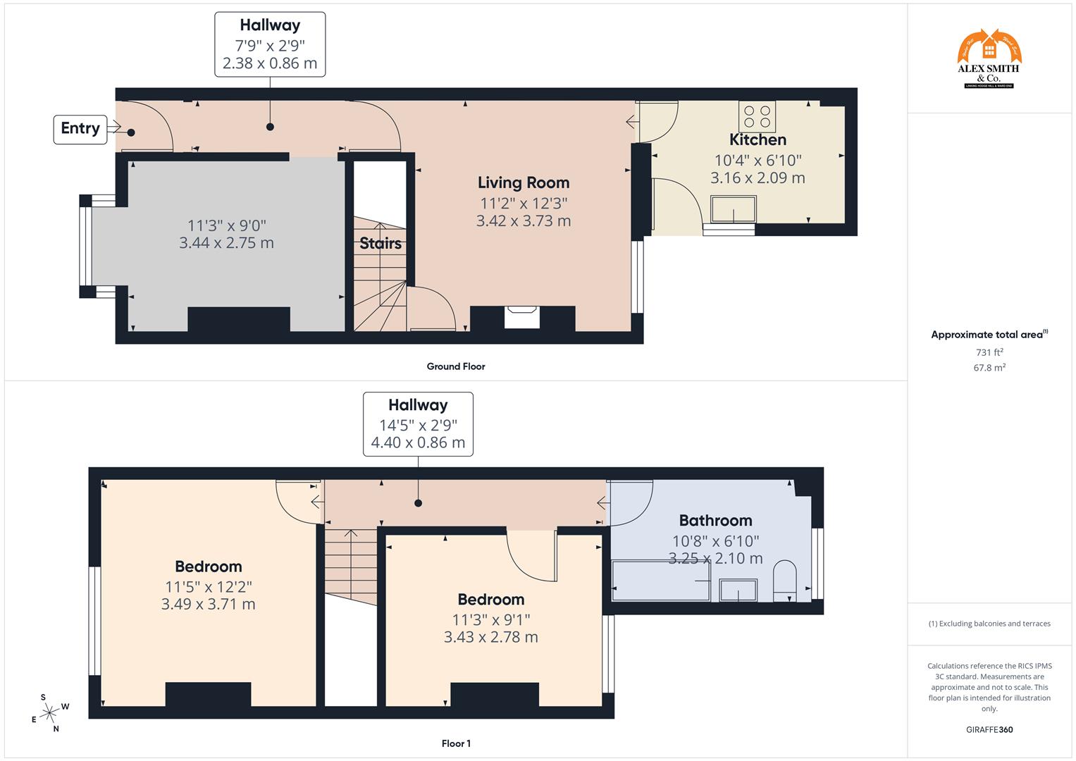 2 bed terraced house for sale in William Cook Road, Birmingham - Property Floorplan