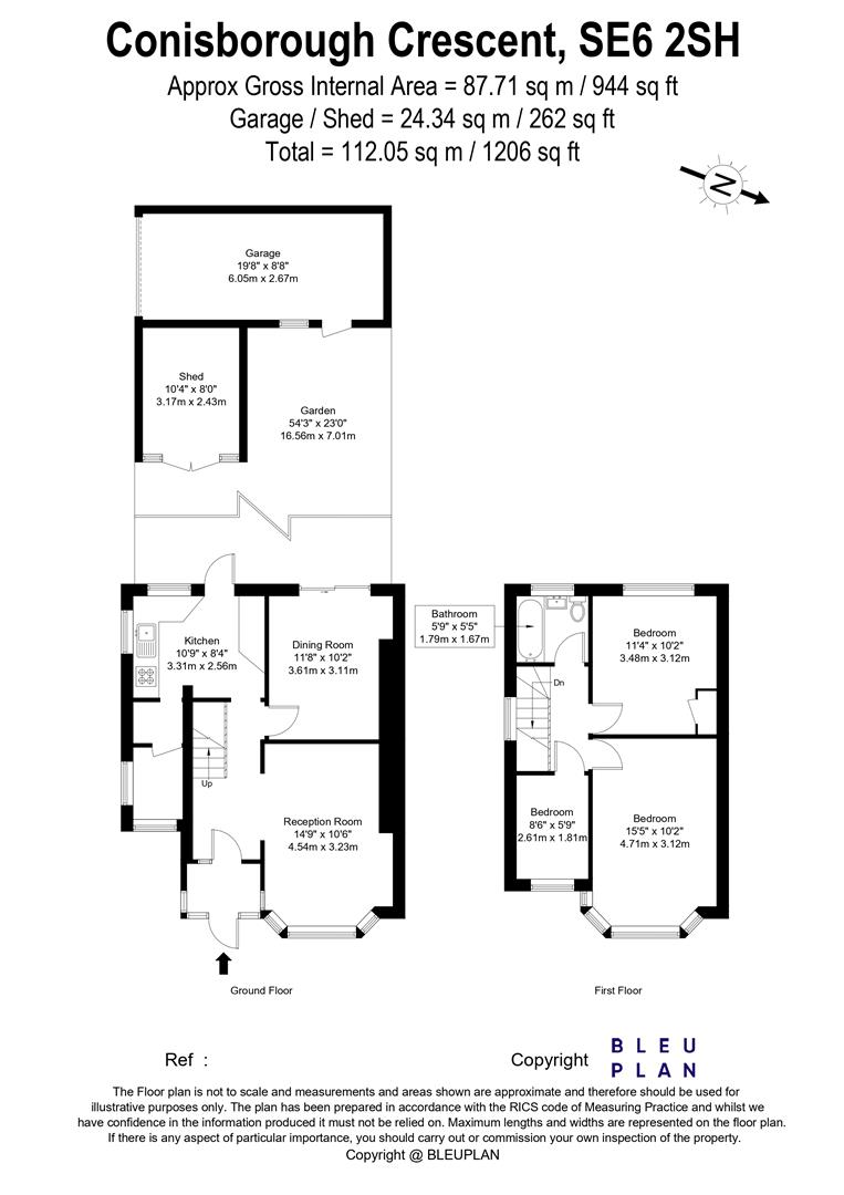 3 bed house for sale in Conisborough Crescent, London - Property floorplan