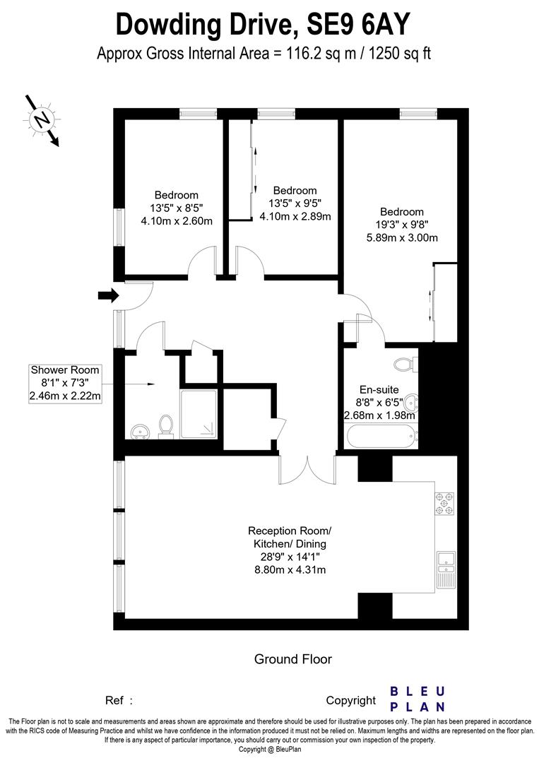 3 bed house for sale in Dowding Drive - Property floorplan