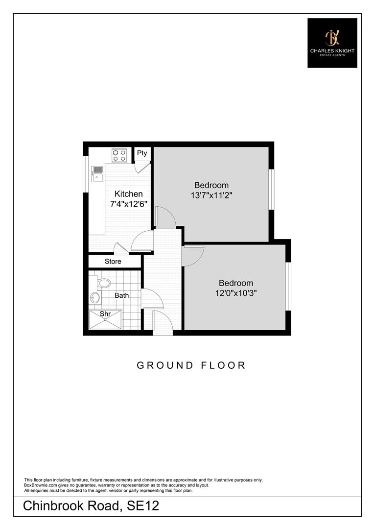 1 bed flat for sale in Chinbrook Road, London - Property floorplan