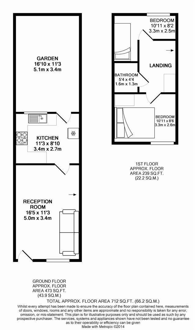 2 bed terraced house for sale in Longbridge Way, London - Property floorplan