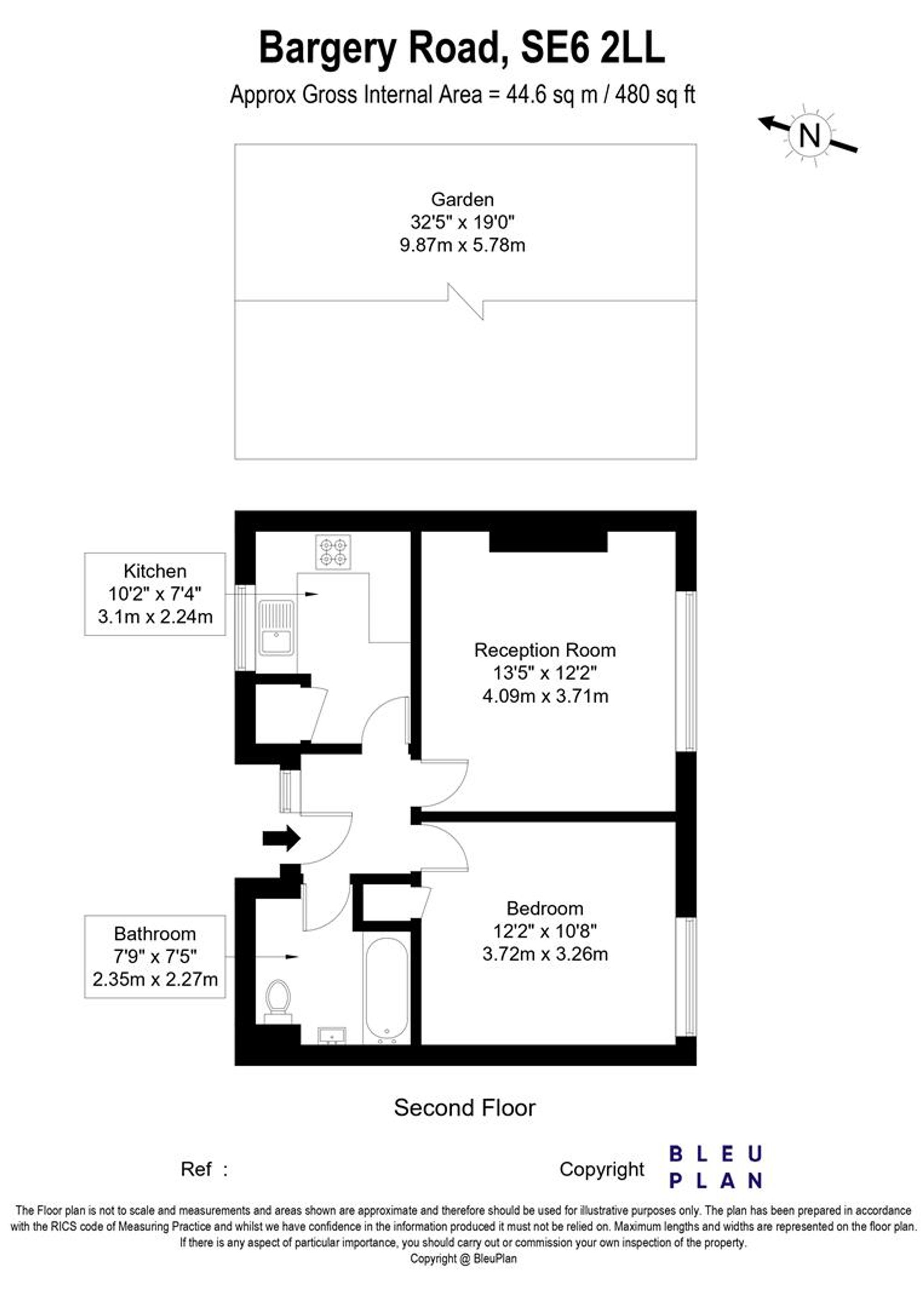 1 bed for sale in Bargery Road, London - Property floorplan