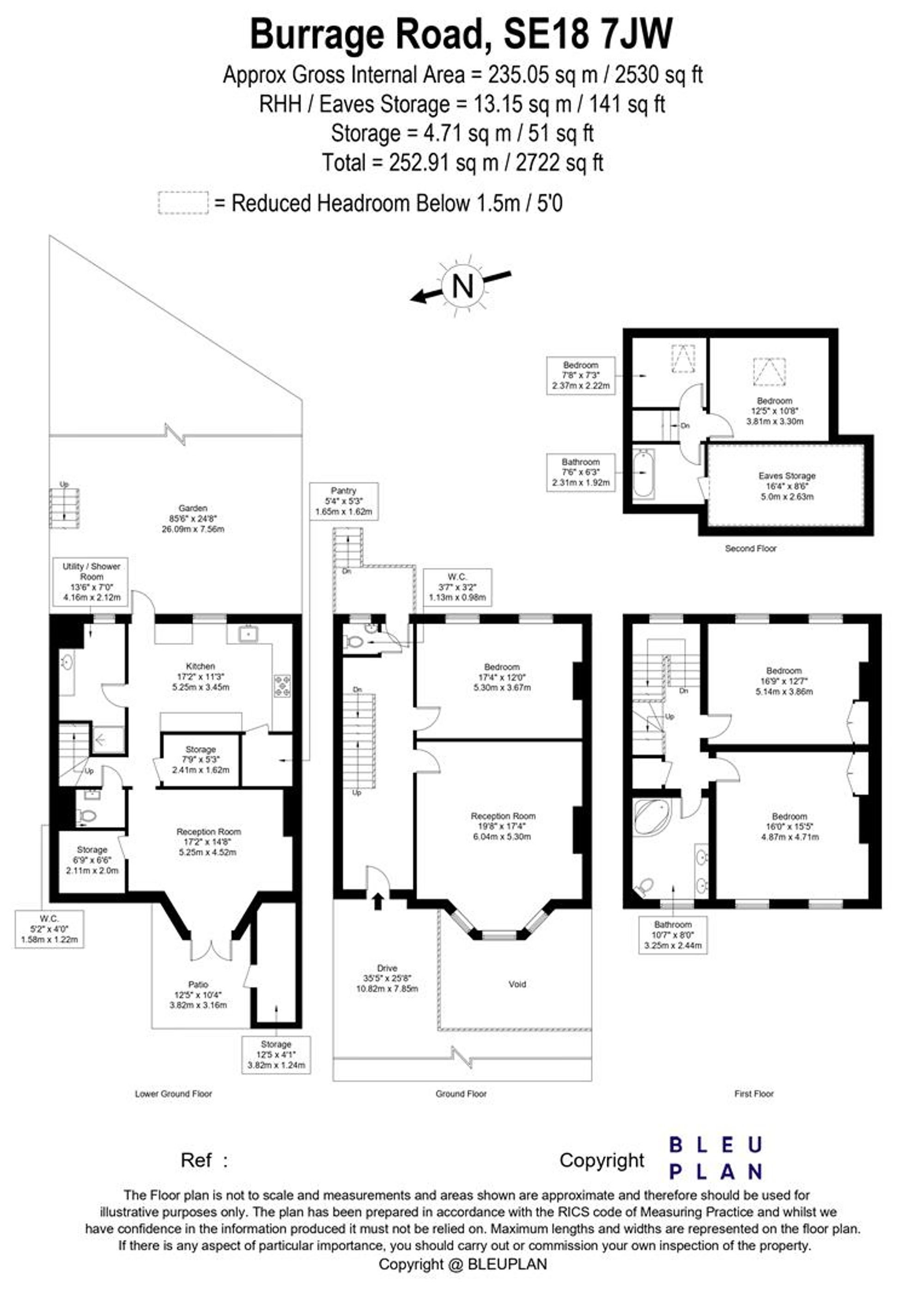 5 bed house for sale in Burrage Road, London - Property floorplan