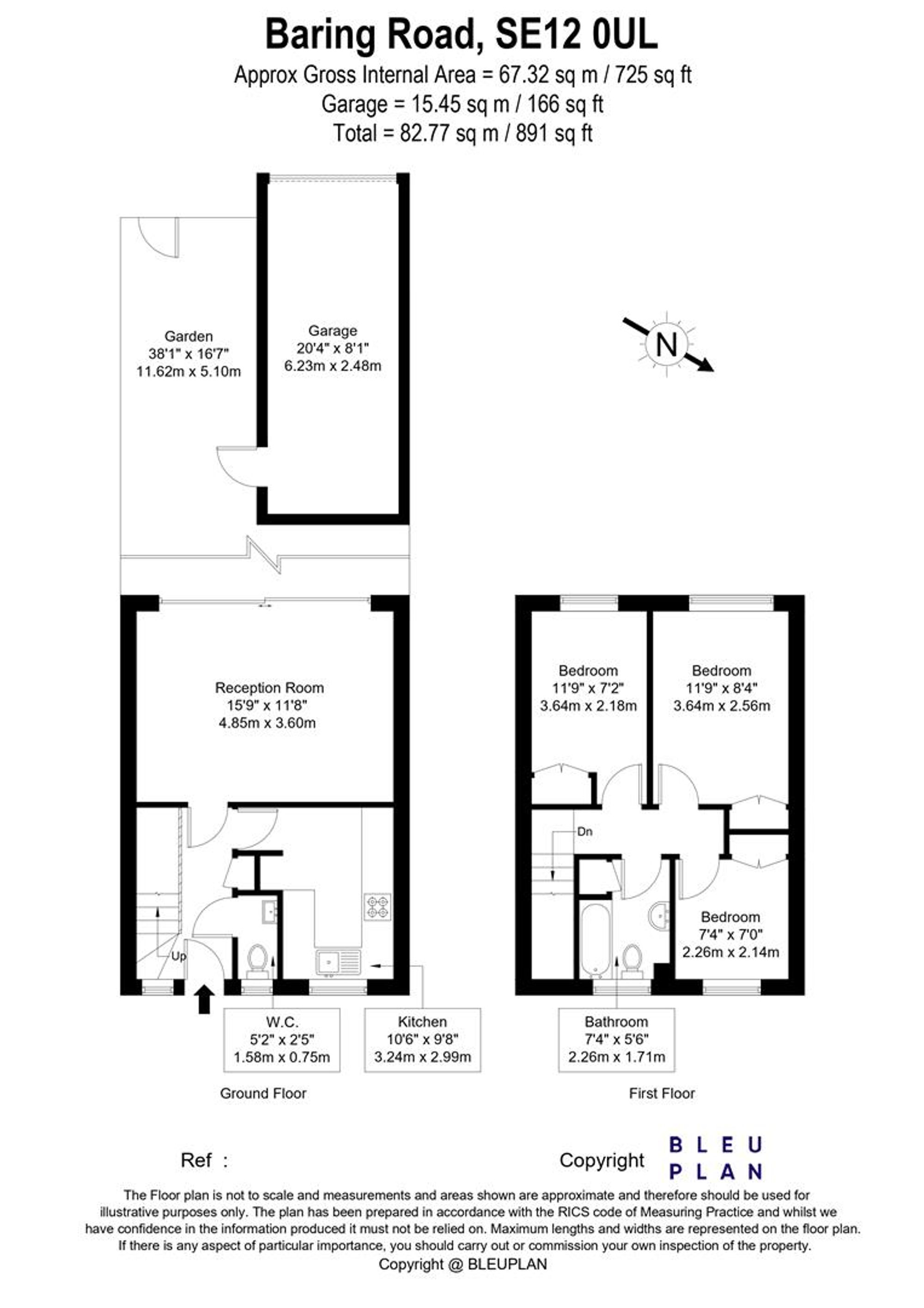 3 bed terraced house for sale in Baring Road, London - Property floorplan