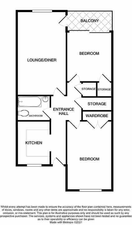 2 bed apartment to rent in Cairns Court, Norwich, Norwich - Property floorplan