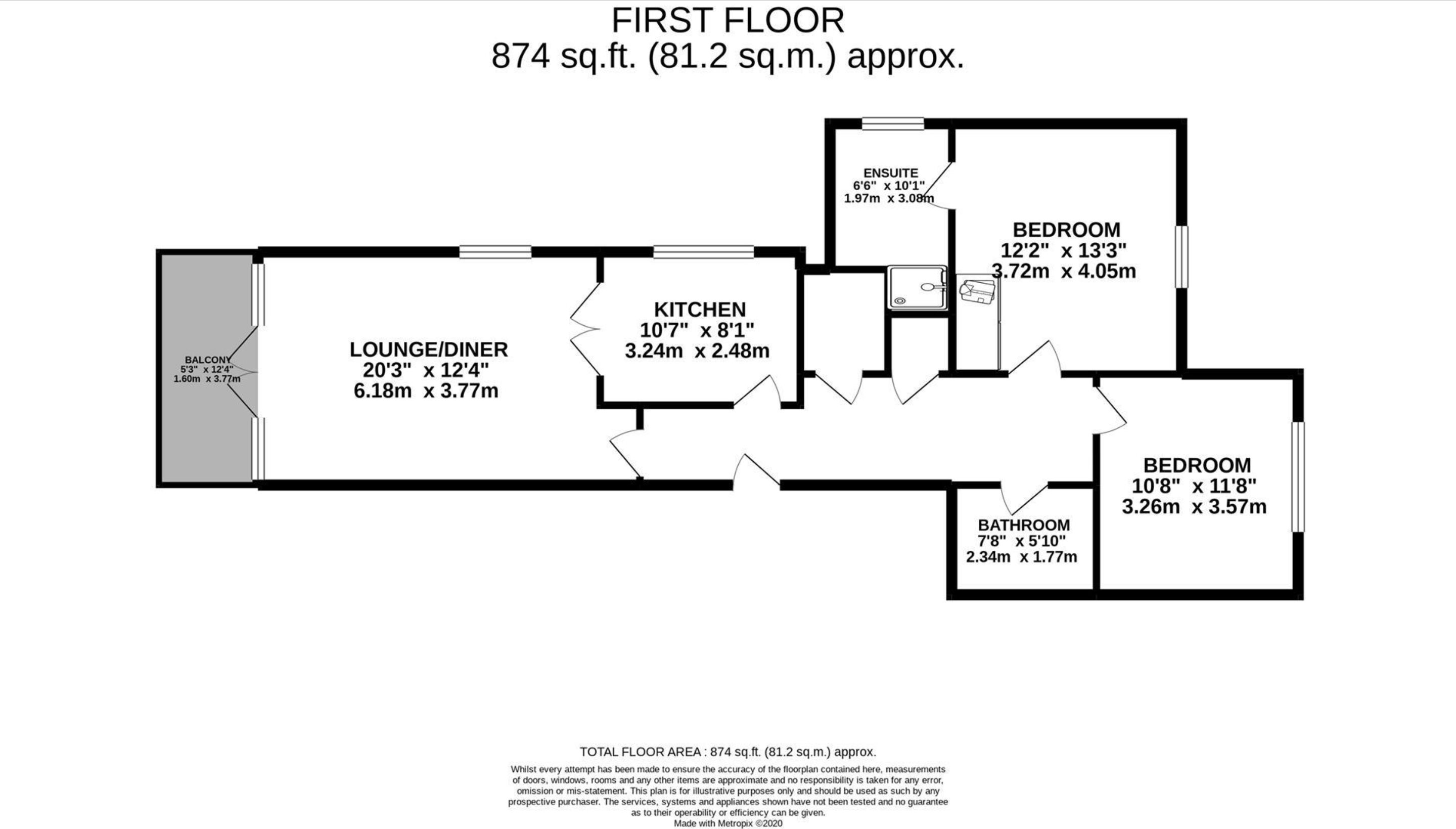 2 bed apartment to rent in The Halyards, 8 Flaghead Road, BH13 - Property floorplan