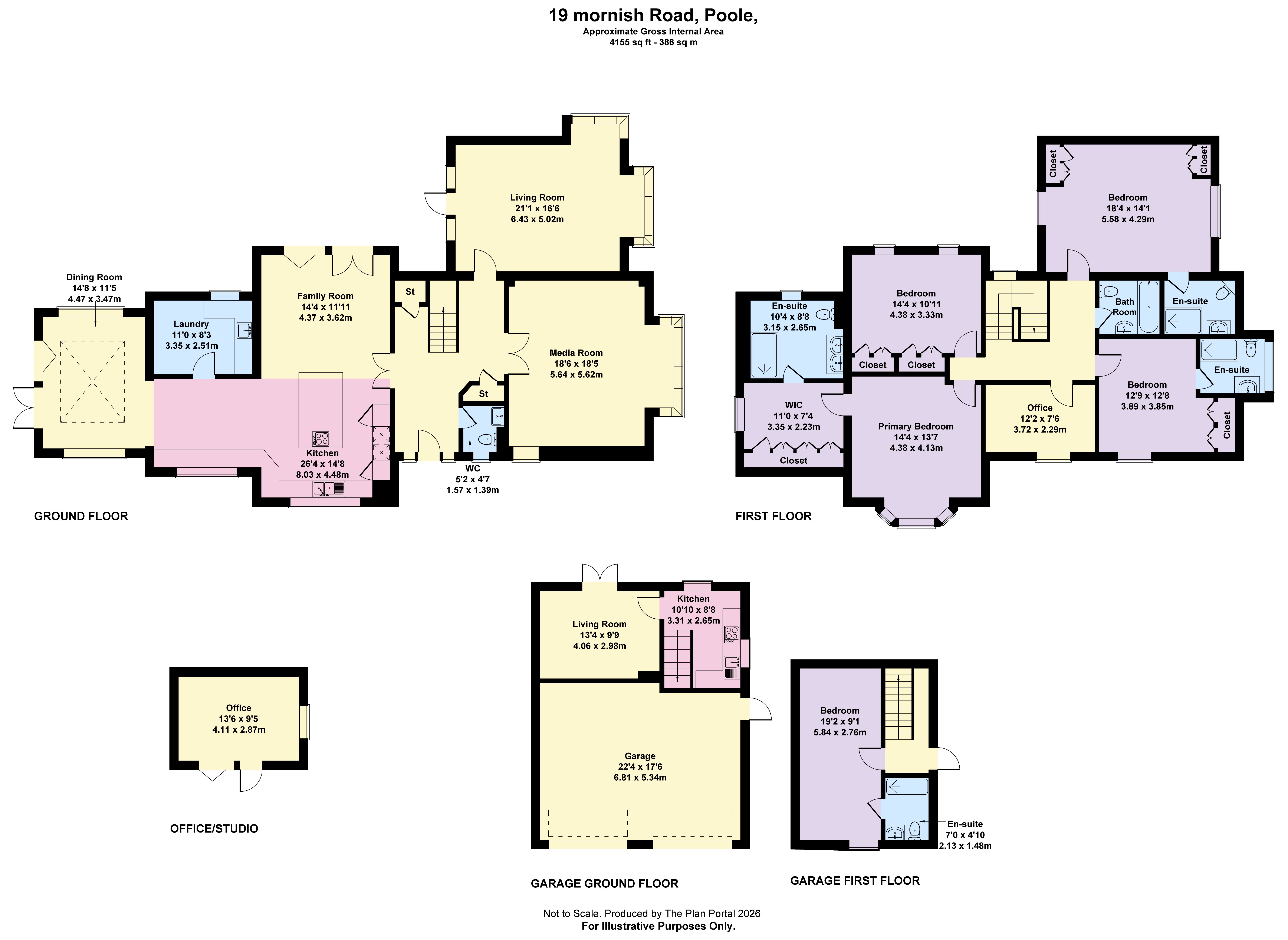5 bed detached house to rent in Mornish Road, , BH13 - Property floorplan
