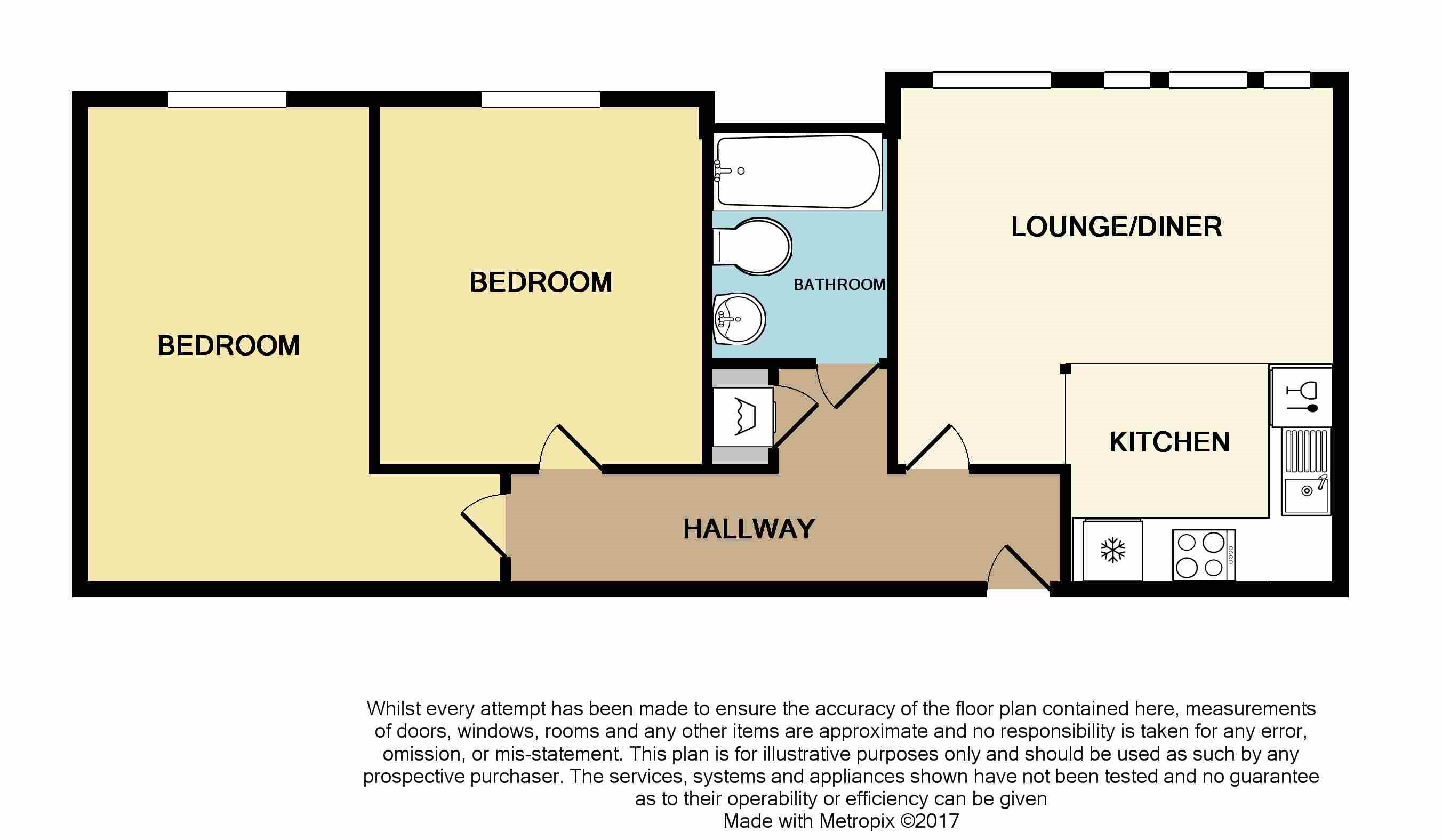 2 bed flat to rent in Sandbanks Road, Poole, BH15 - Property floorplan