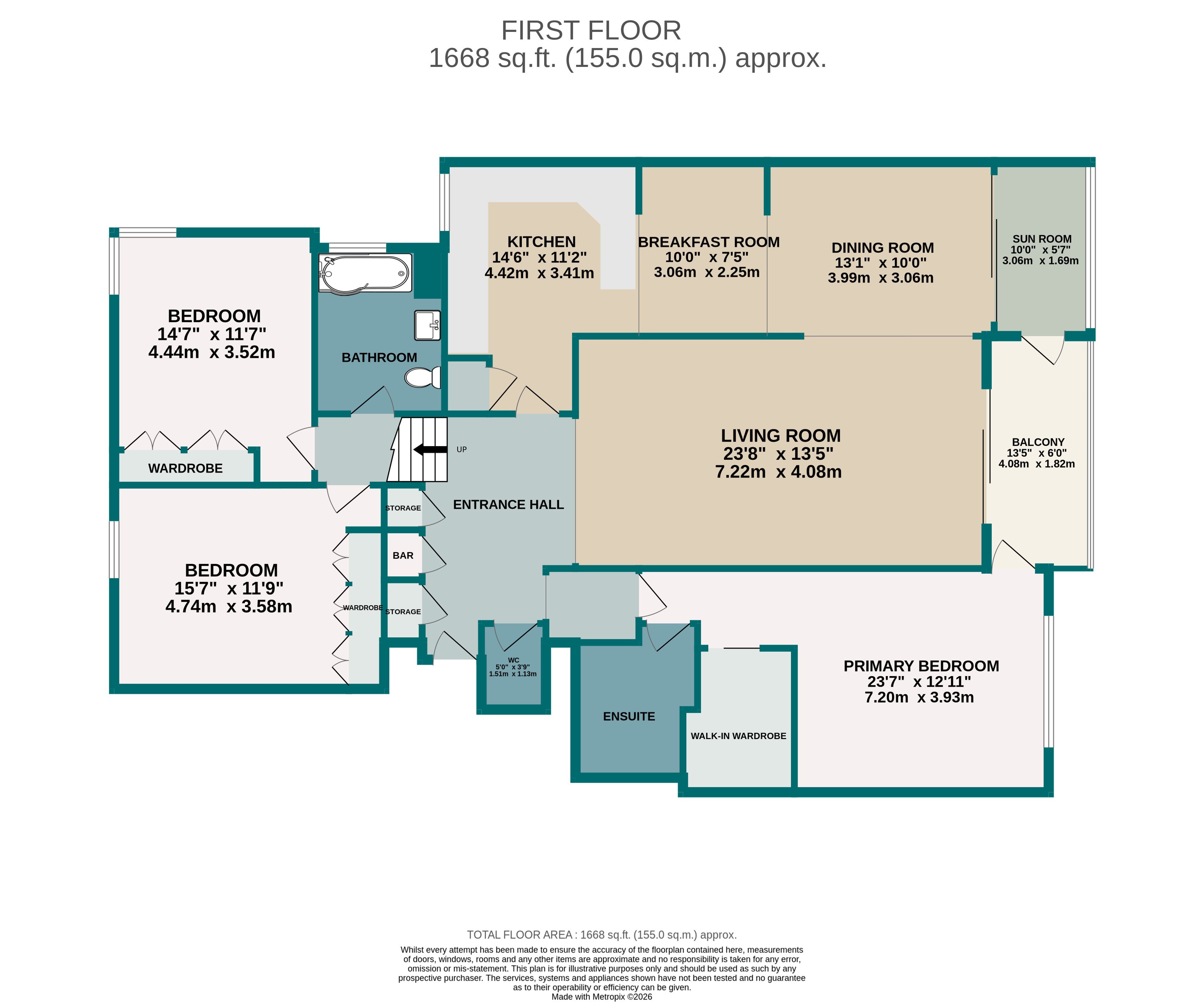 3 bed apartment to rent in Harbour Watch, 391 Sandbanks Road, BH14 - Property floorplan