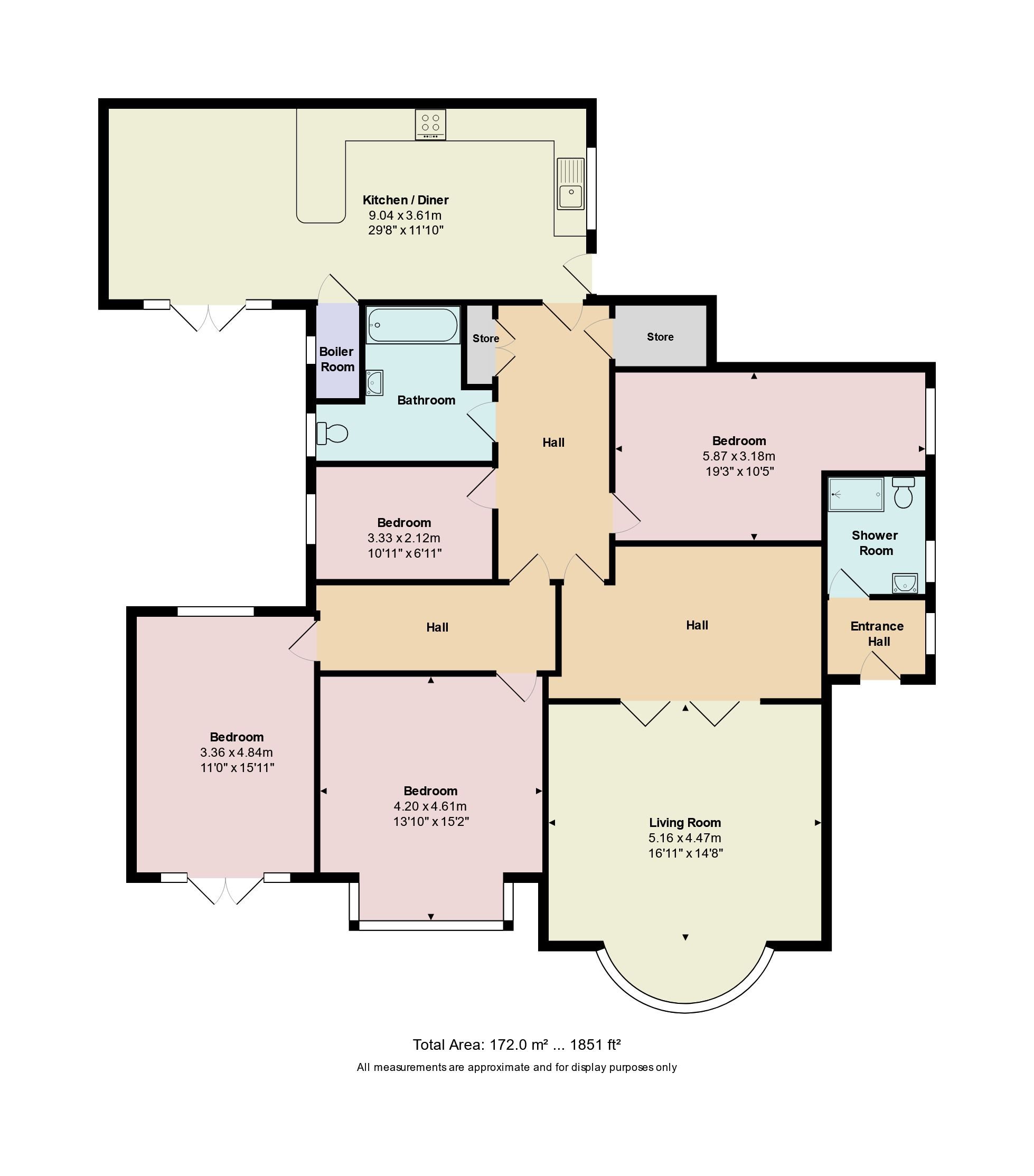 4 bed flat to rent in Glengariff Road, Lower Parkstone, BH14 - Property floorplan