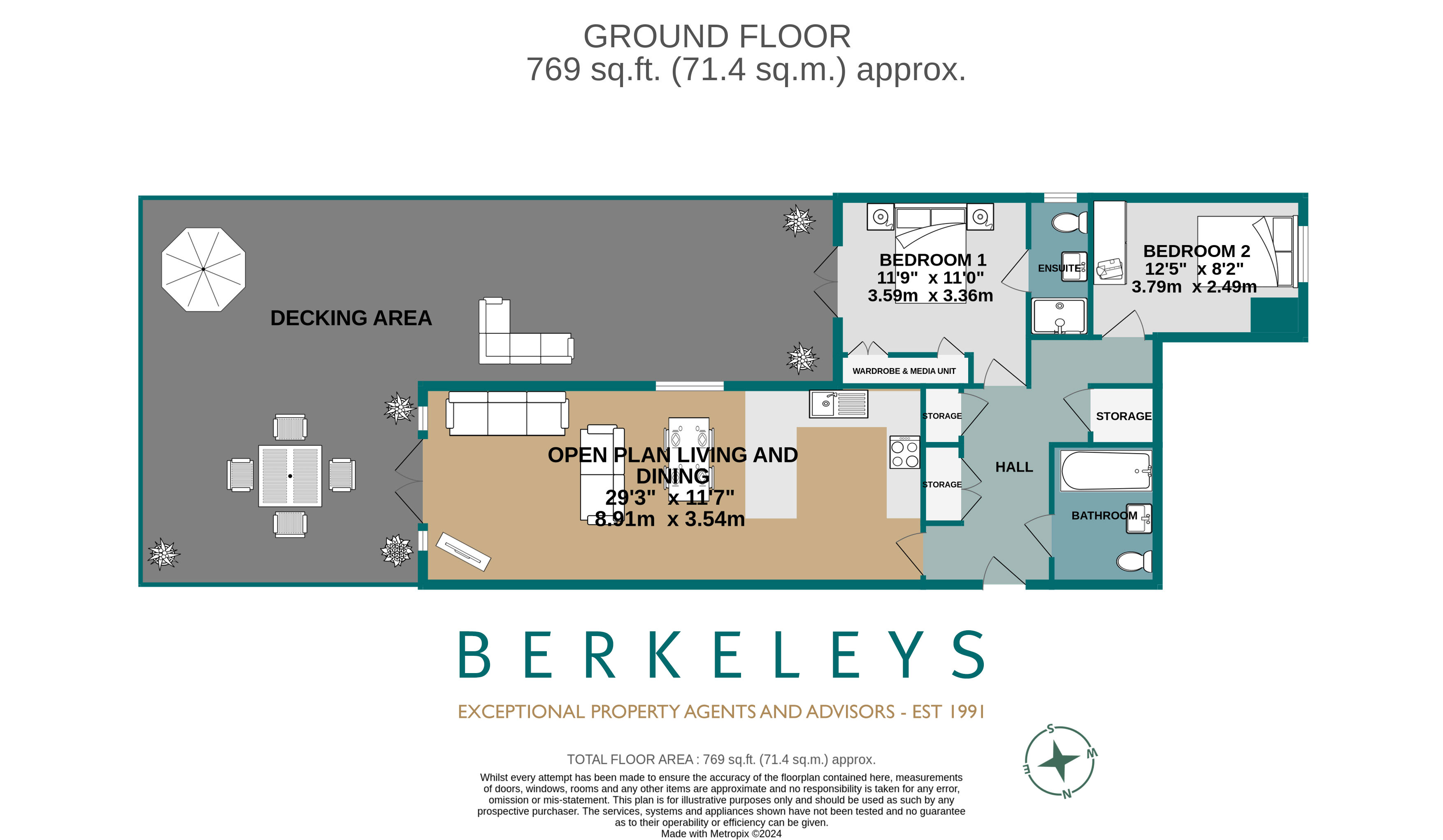 2 bed ground floor flat for sale in Haven Road, Canford Cliffs, BH13 - Property floorplan
