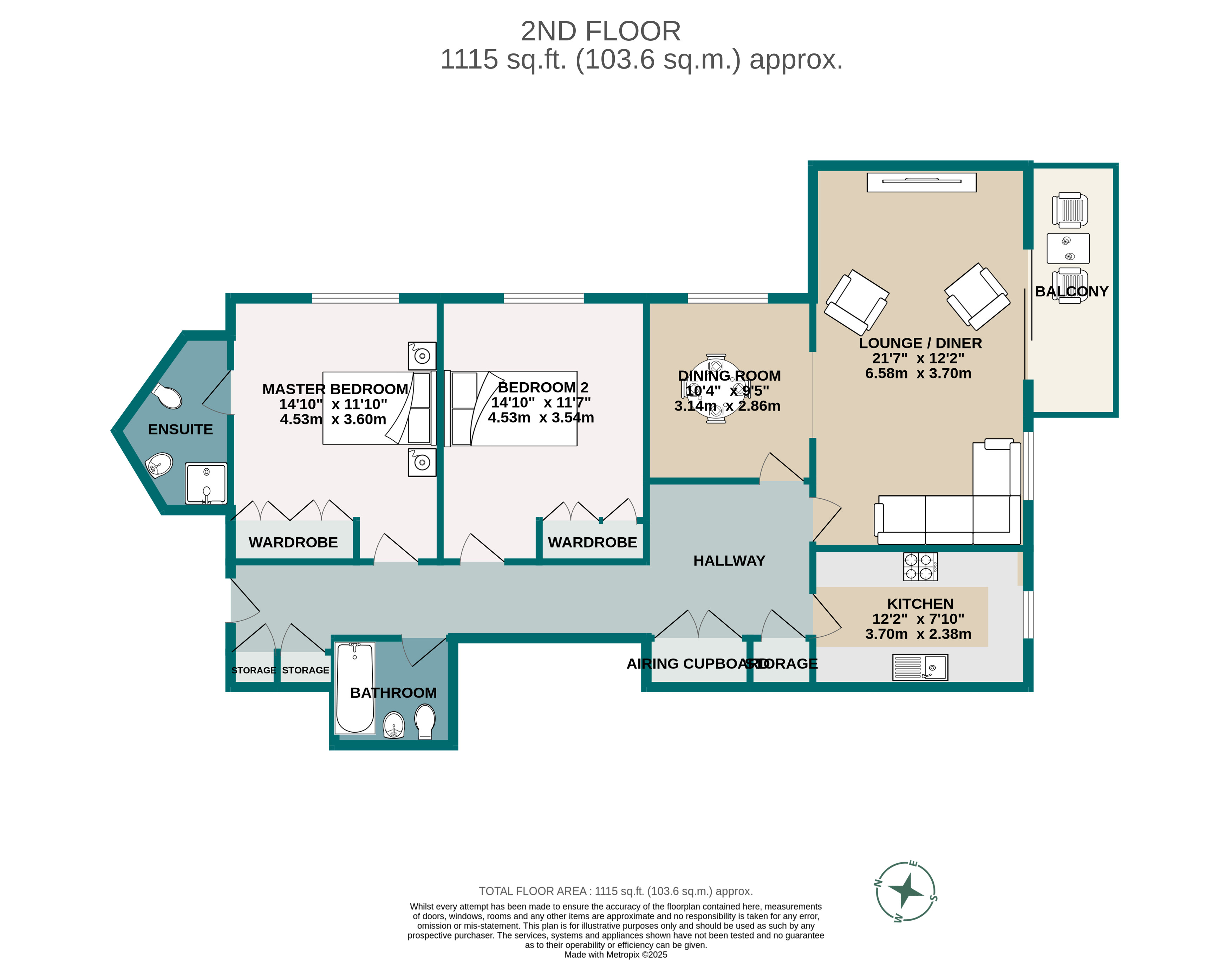 2 bed apartment for sale in Western Road, Canford Cliffs, BH13 - Property floorplan