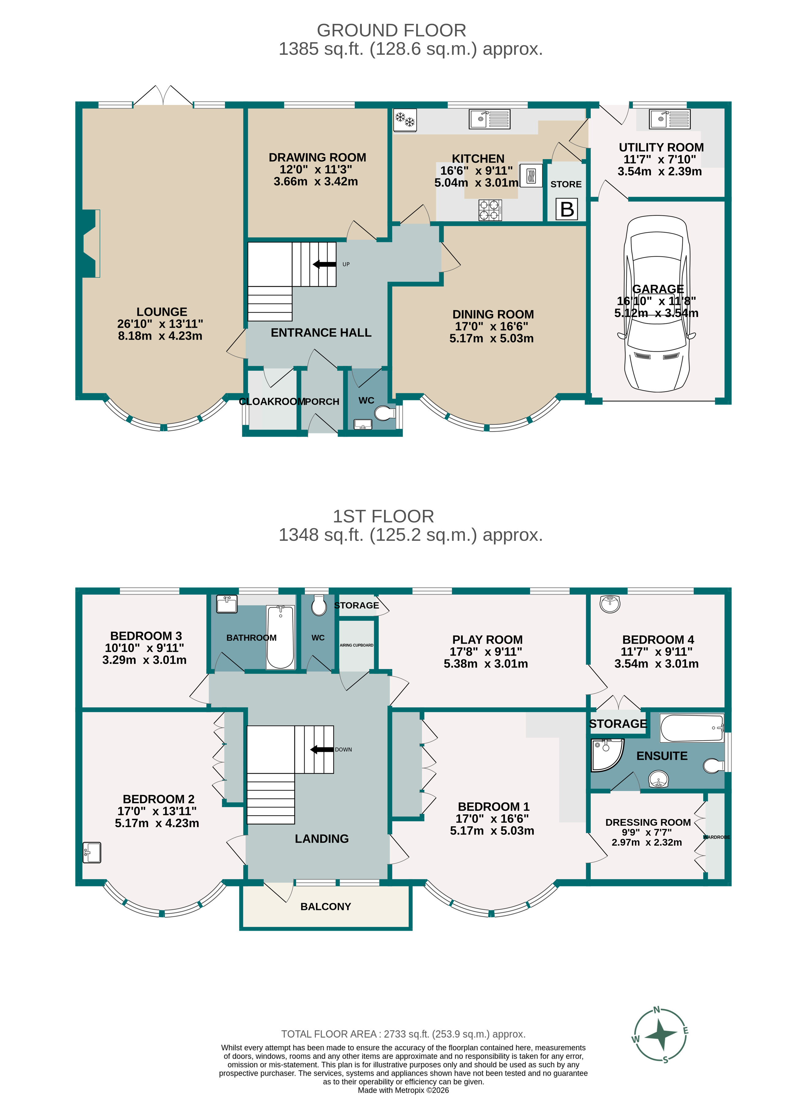 5 bed detached house for sale in Haig Avenue, Poole, BH13 - Property floorplan