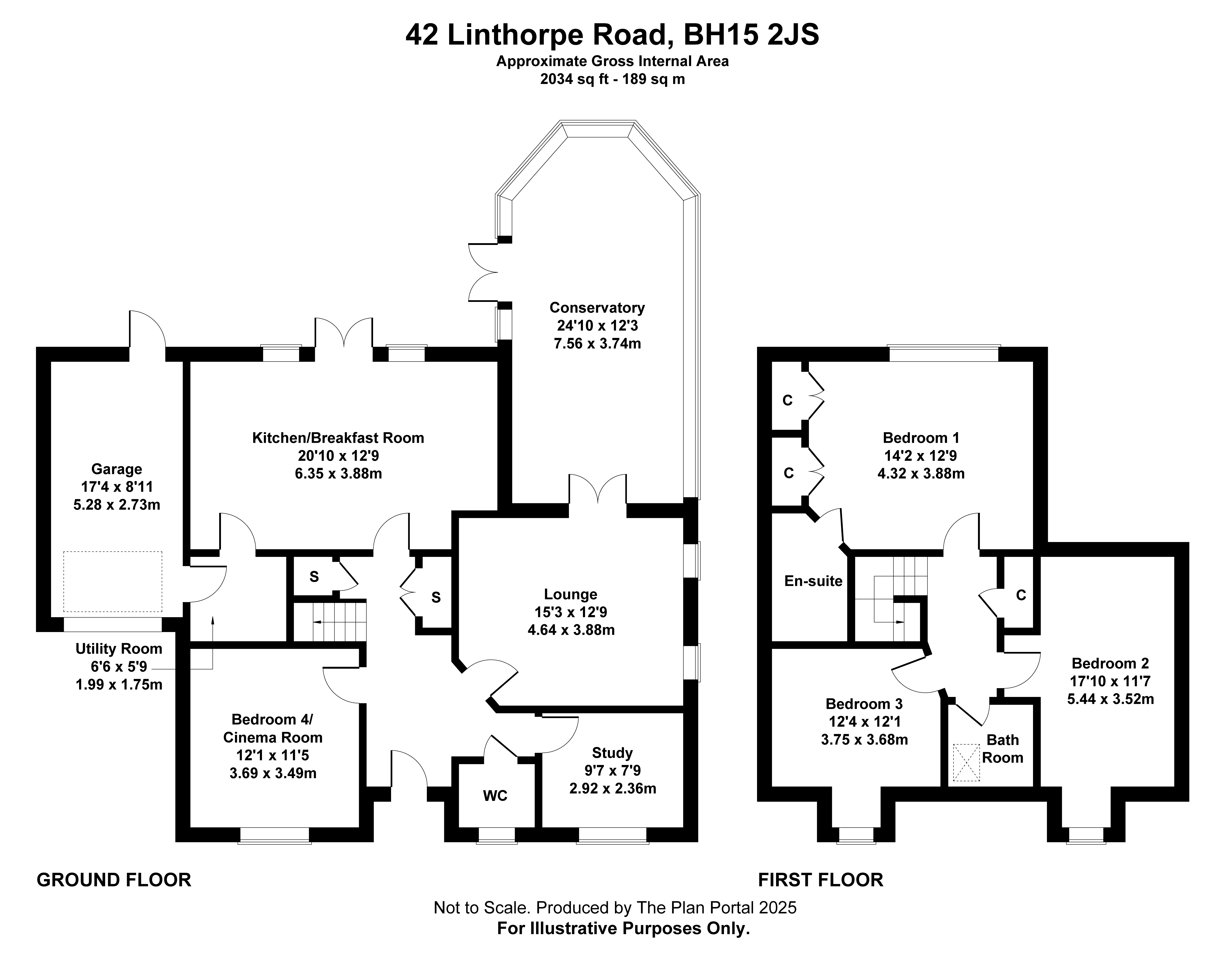 4 bed detached house for sale in Linthorpe Road, Poole, Dorset, BH15 - Property floorplan