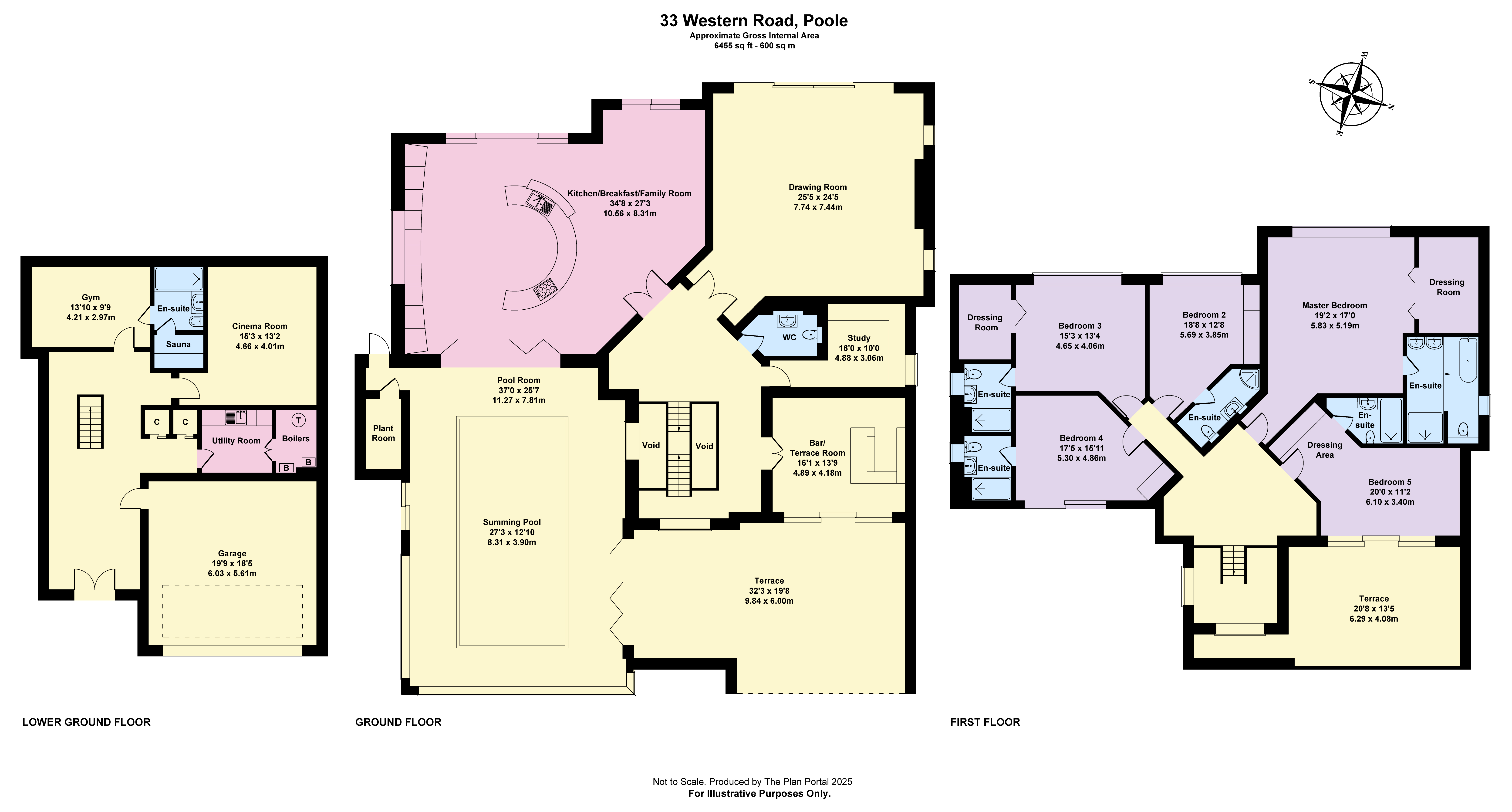 5 bed detached house for sale in Western Road, Branksome Park, BH13 - Property floorplan