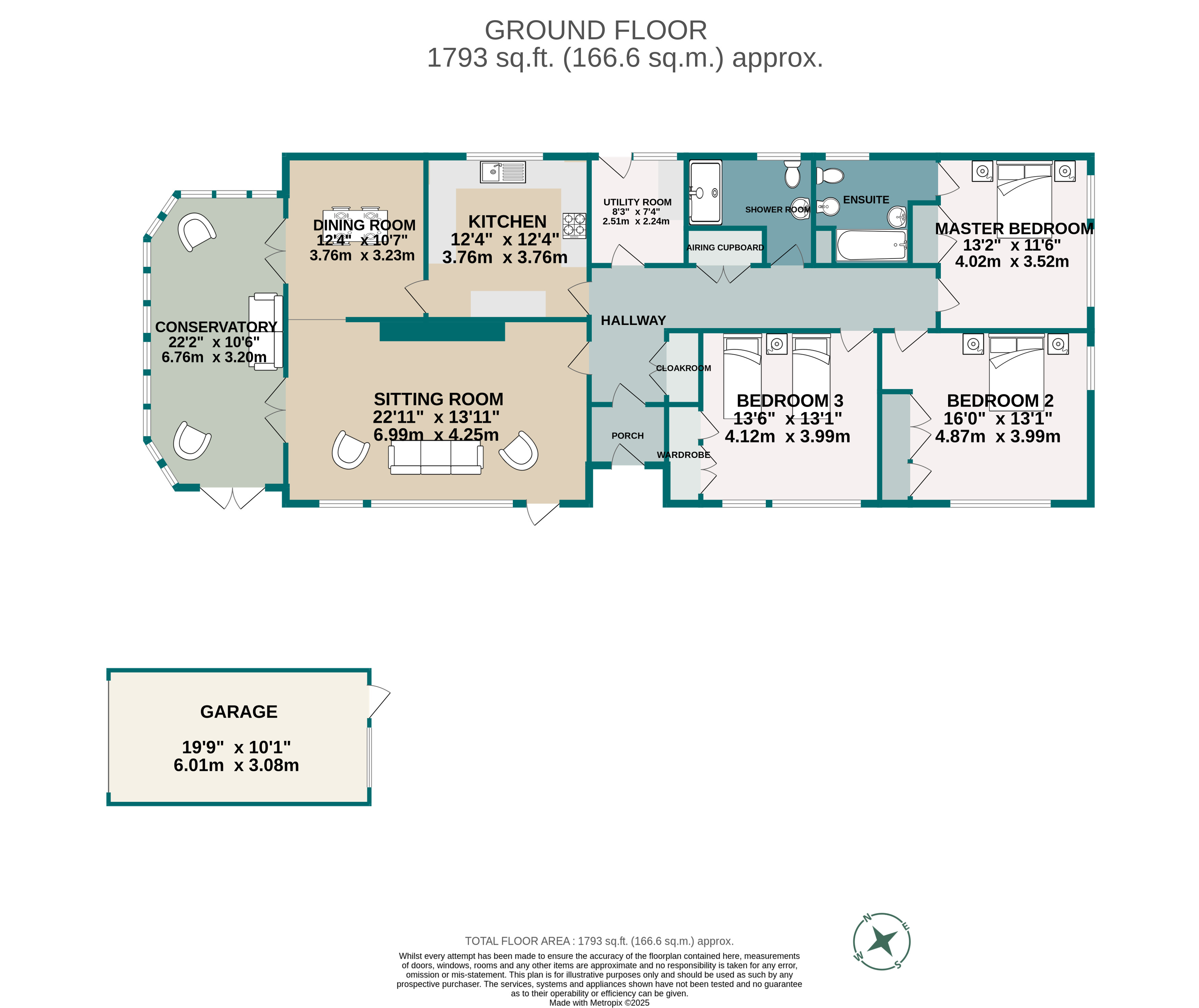 3 bed detached house for sale in Canford Crescent, Canford Cliffs, BH13 - Property floorplan
