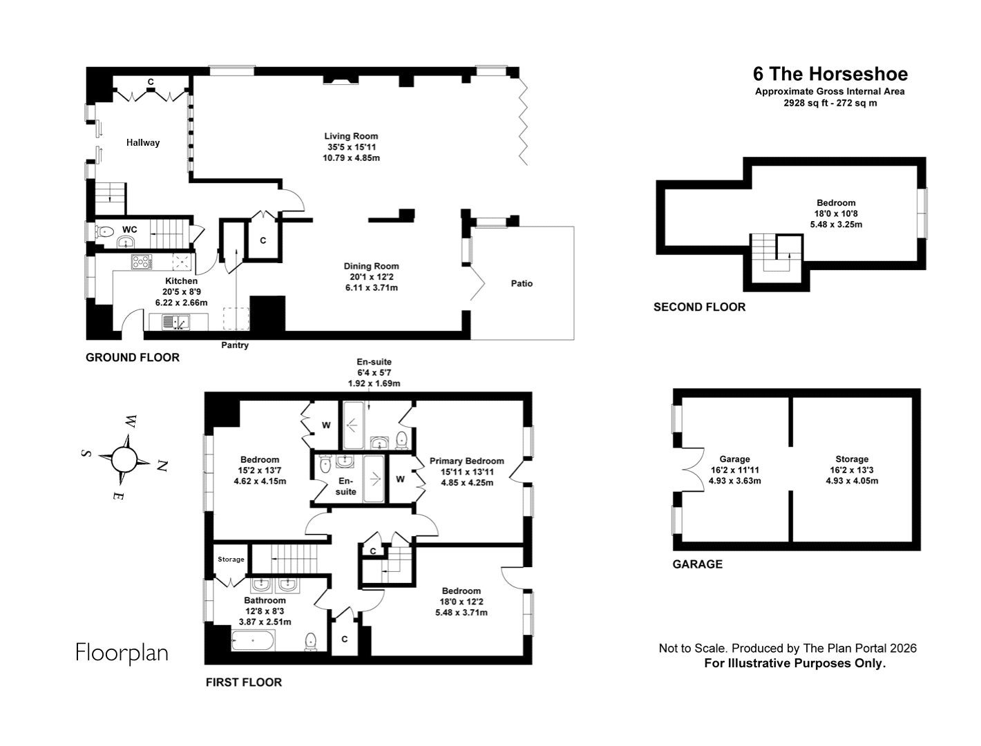 4 bed detached house for sale in The Horseshoe, Poole, BH13 - Property floorplan