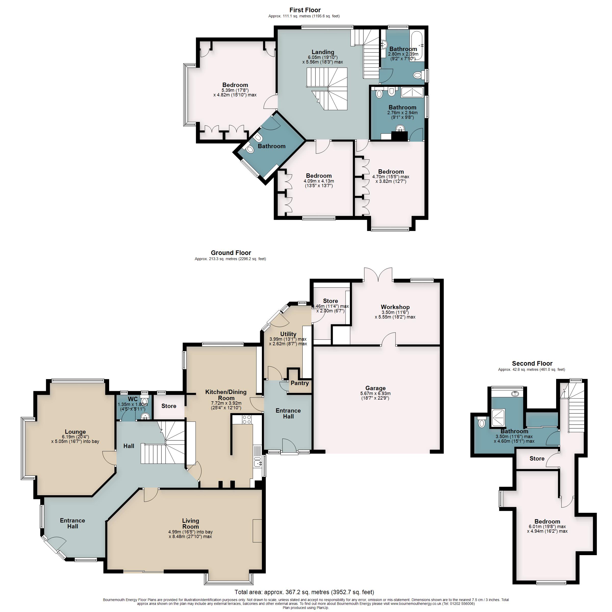 4 bed detached house for sale in Spencer Road, Poole, BH13 - Property floorplan