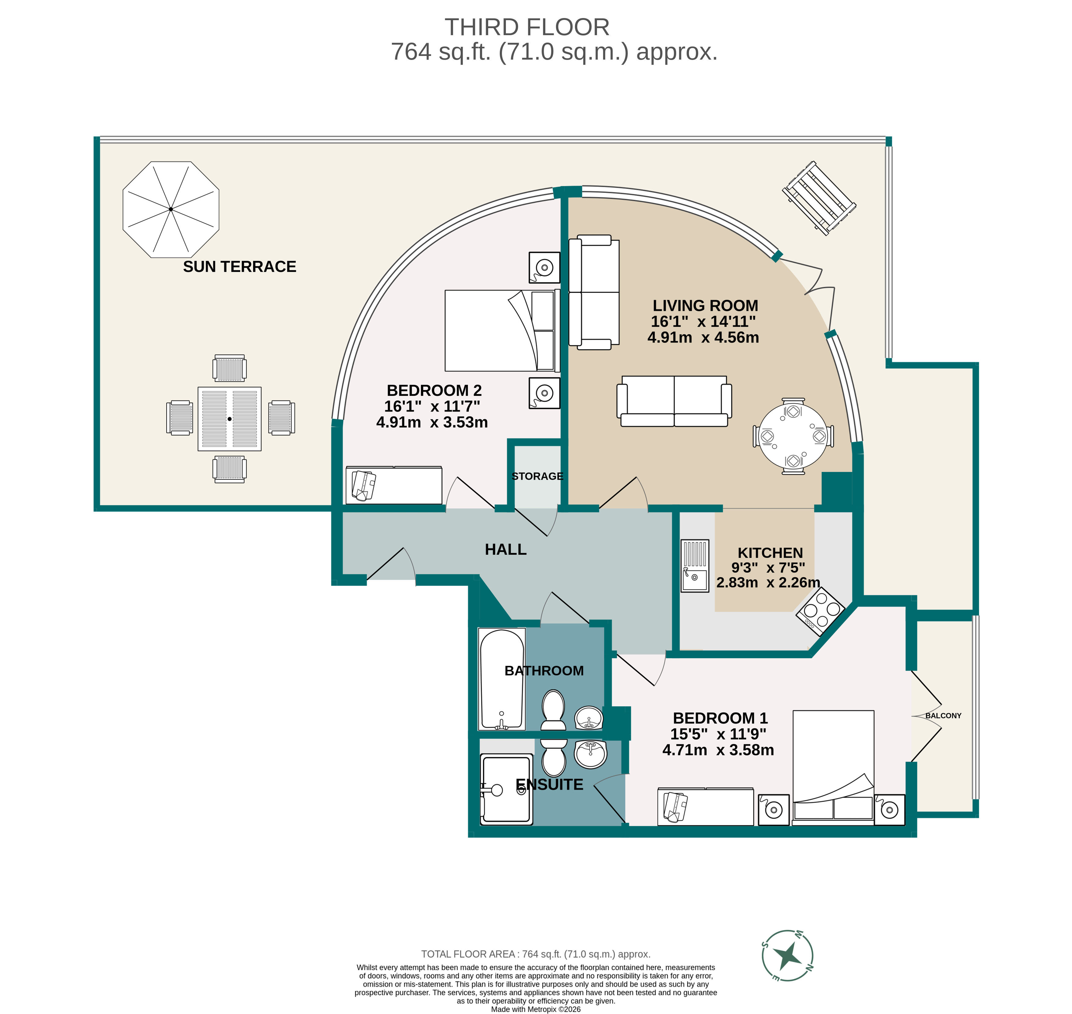 2 bed apartment for sale in Lifeboat Quay, Poole, BH15 - Property floorplan