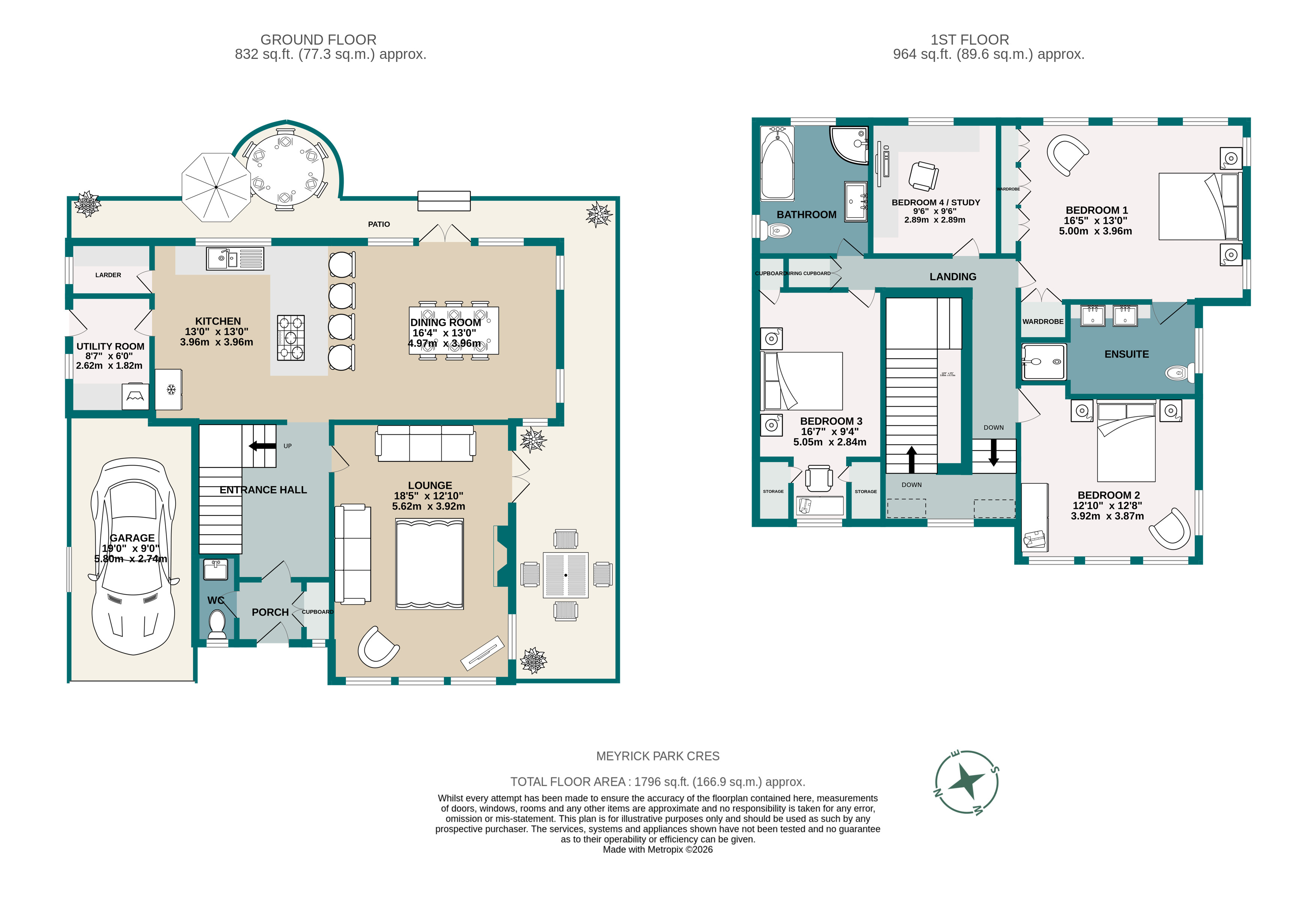 4 bed detached house for sale in Meyrick Park Crescent, Bournemouth, BH3 - Property floorplan