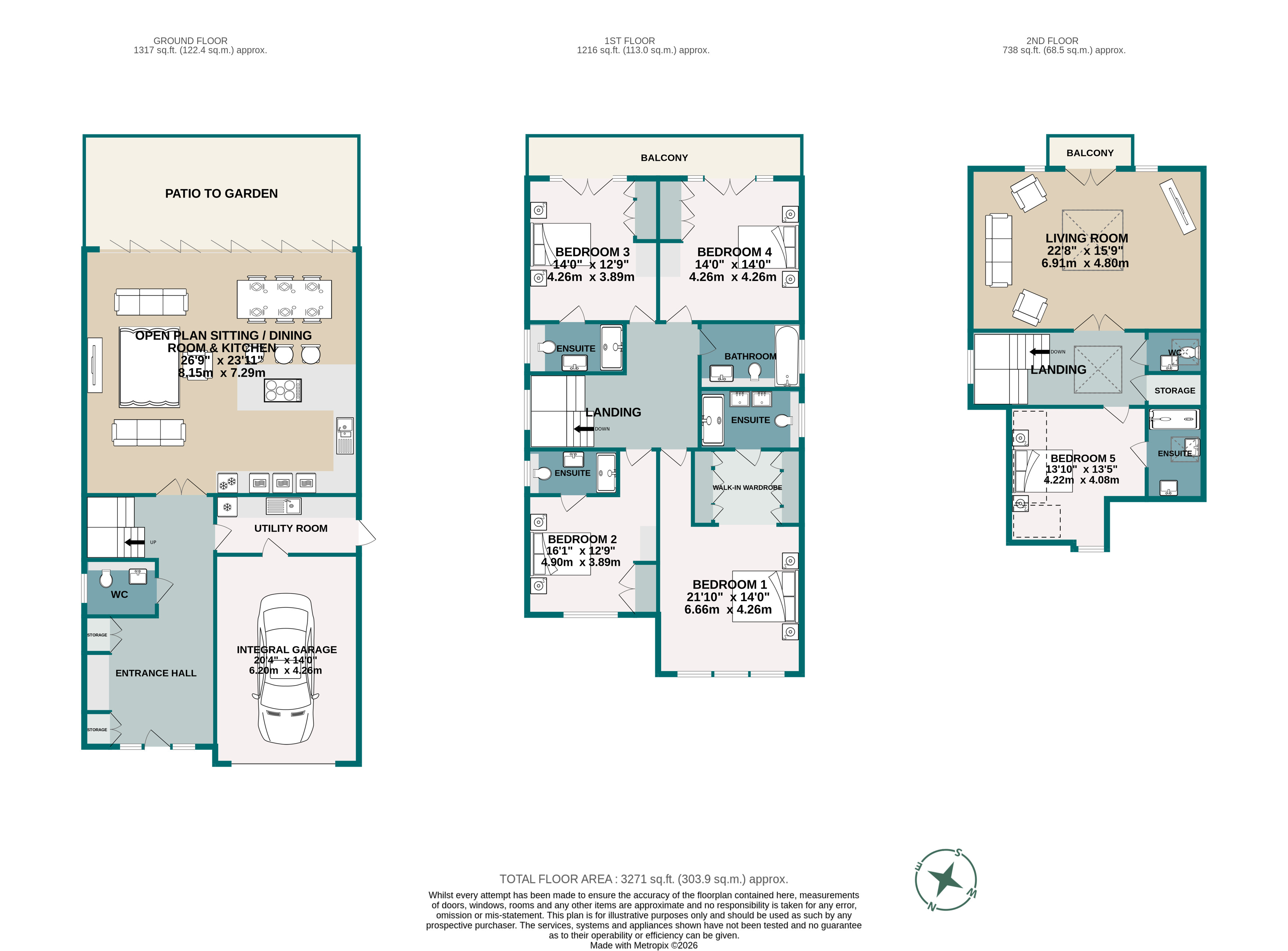 5 bed detached house for sale in Nairn Road, Poole, BH13 - Property floorplan