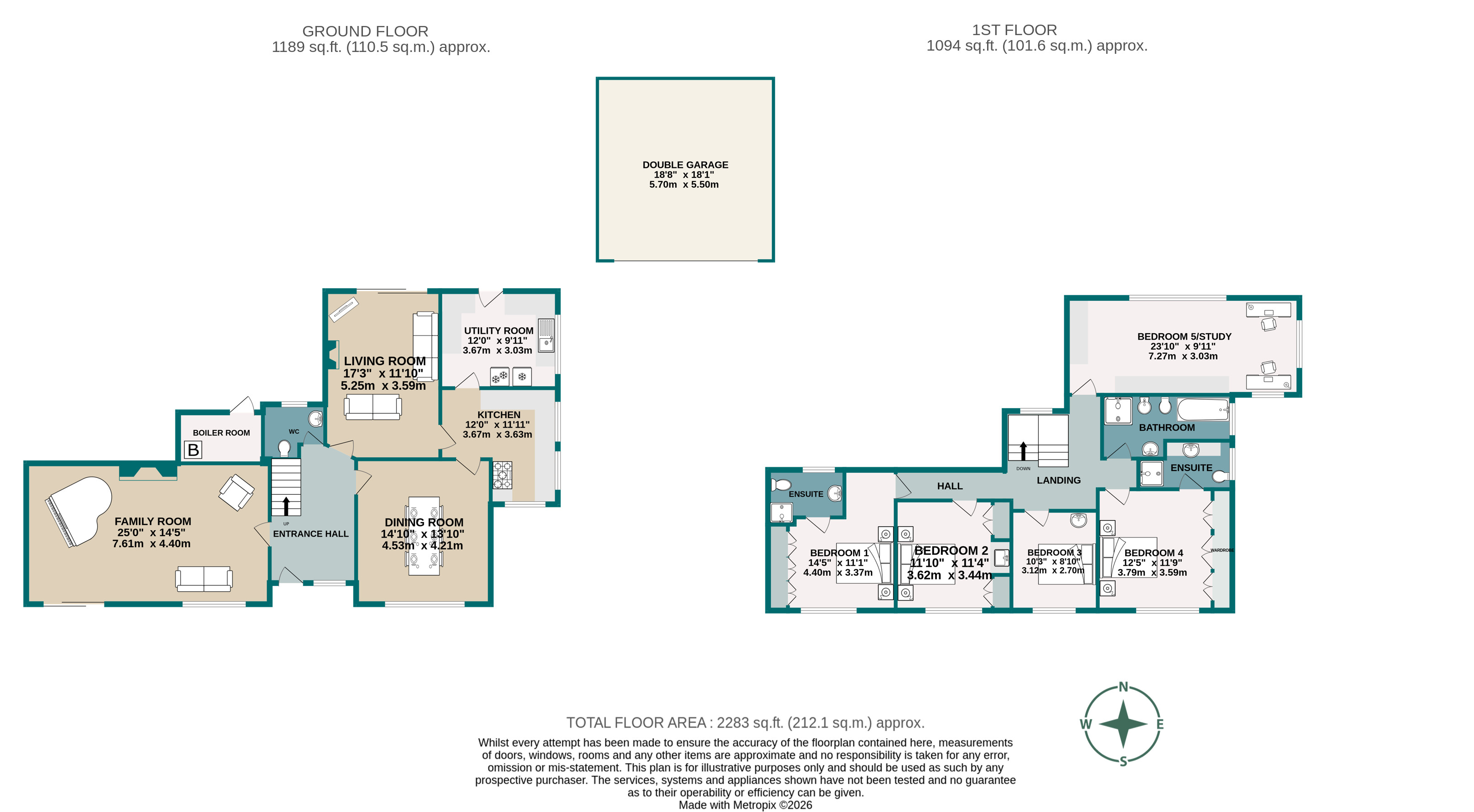 5 bed detached house for sale in Ferry Road, Studland, Swanage, Dorset, BH19 - Property floorplan