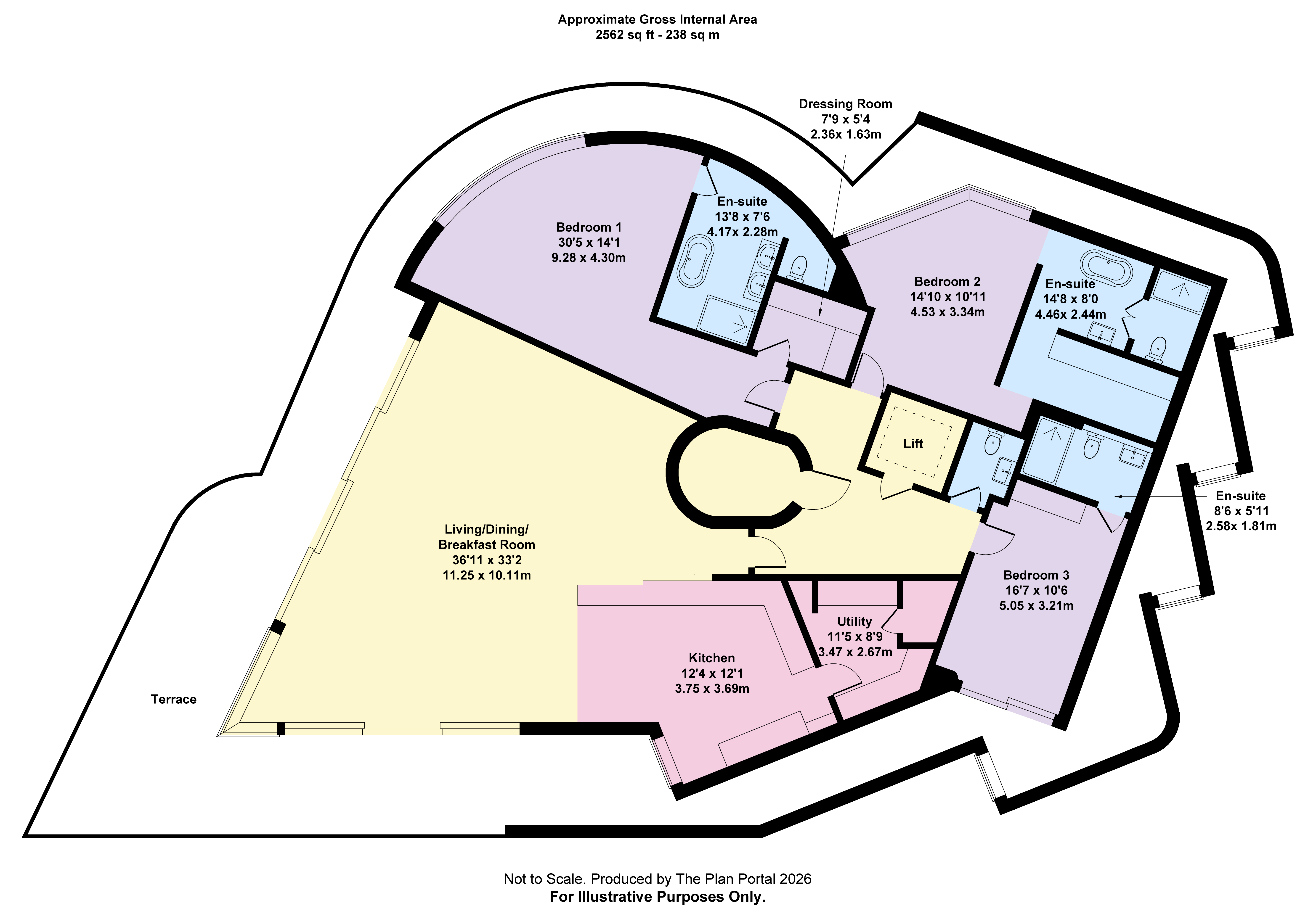 3 bed penthouse for sale in Shore Road, Sandbanks, Poole, Dorset, BH13 - Property floorplan