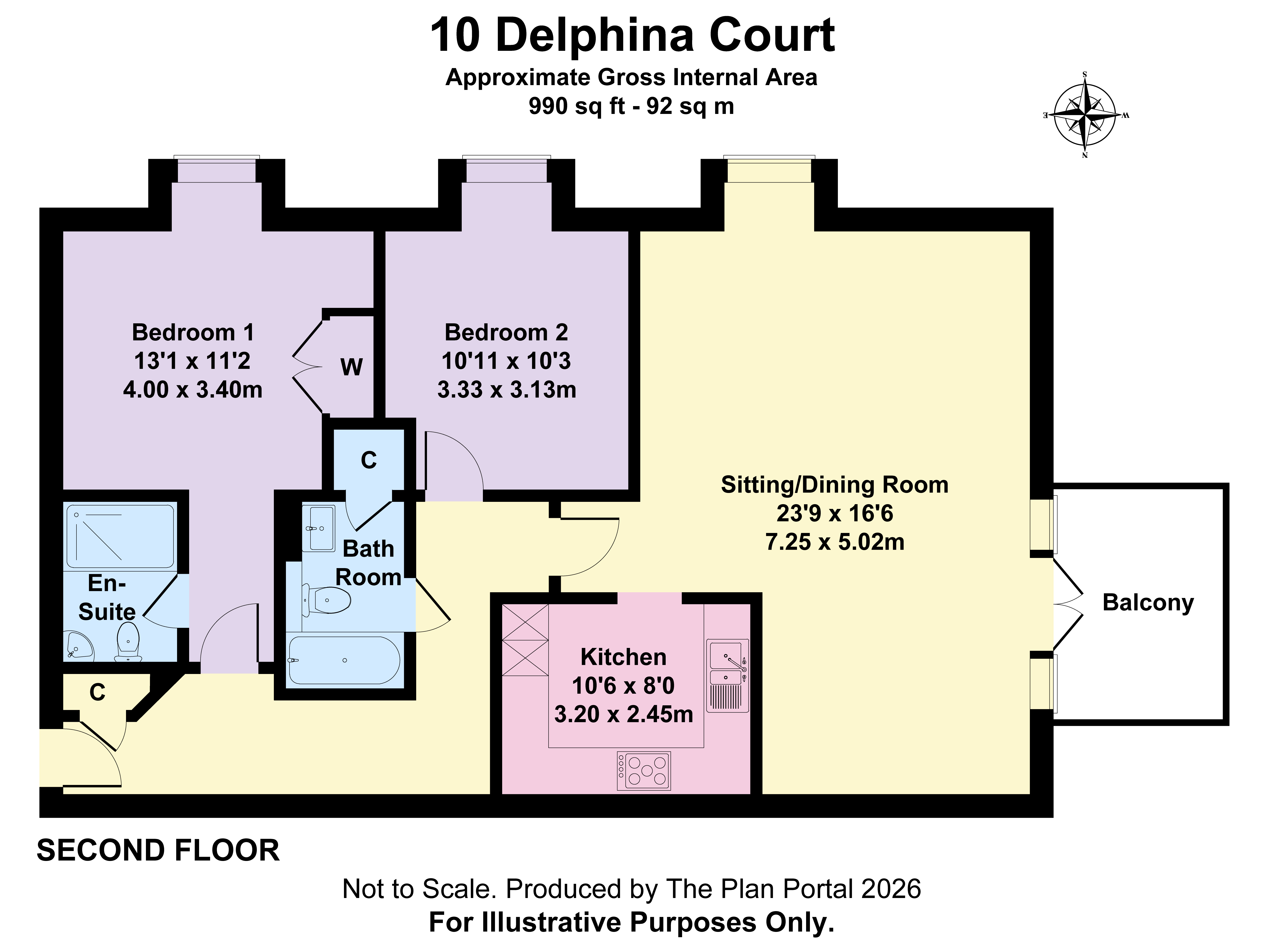2 bed apartment for sale in Haven Road, Poole, BH13 - Property floorplan