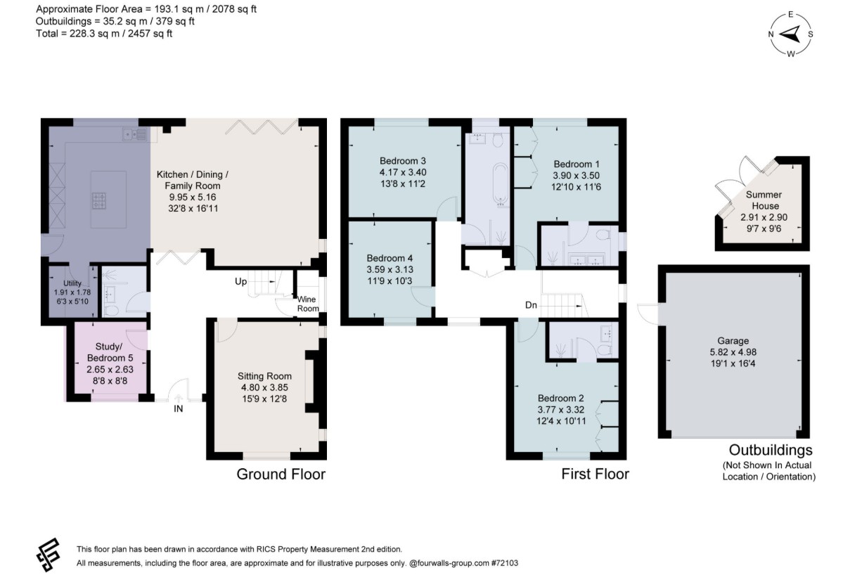 5 bed detached house for sale in Maxwell Road, Poole, Dorset, BH13 - Property floorplan