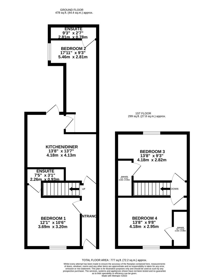 1 bed house share to rent in Bulcock Street, Burnley - Property floorplan